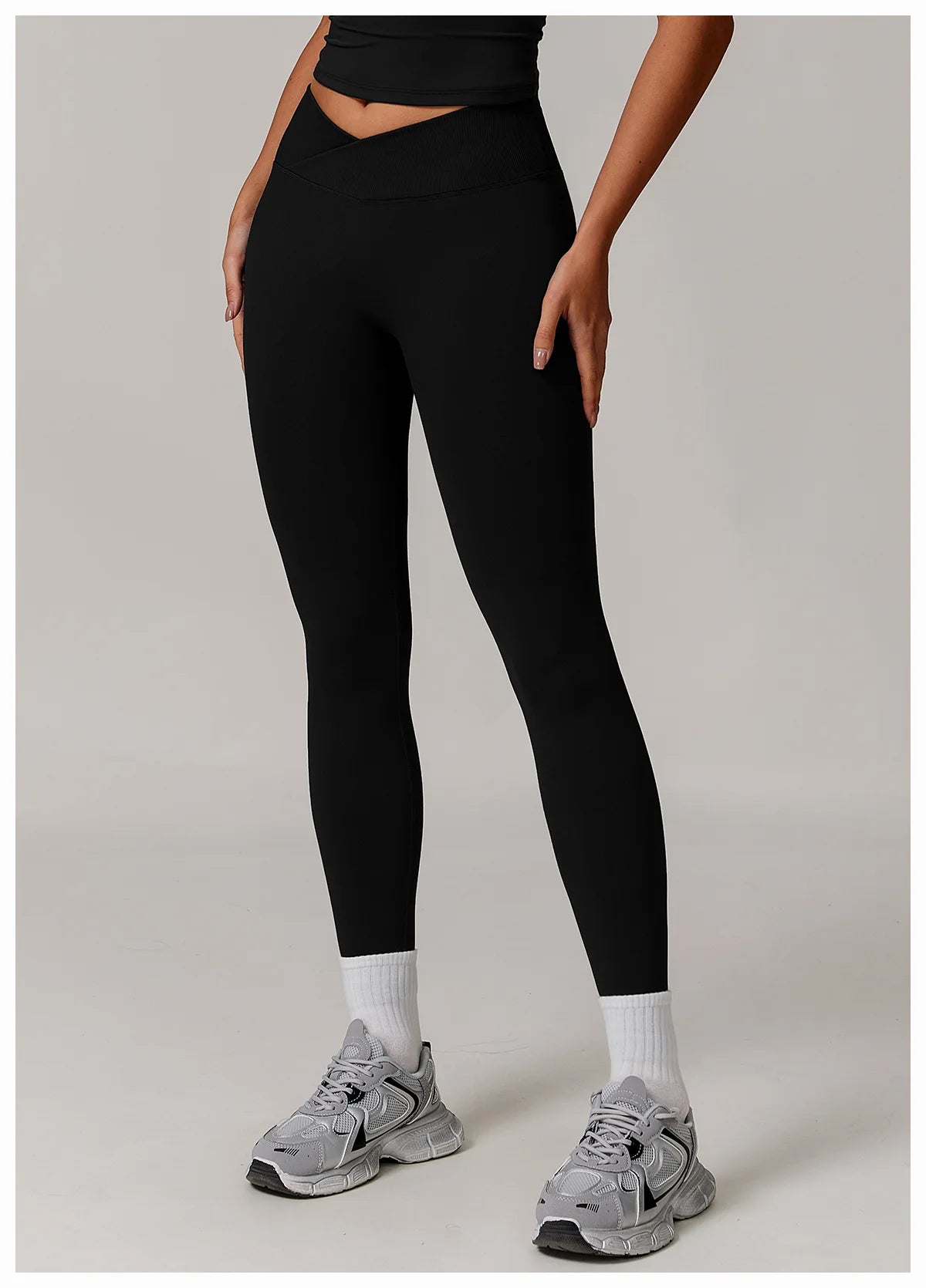 Seamless Yoga Leggings Women Fitness Leggings Running Cycling Pants Cross Waist Head Sports Legging High Waist Workout Gym Tight