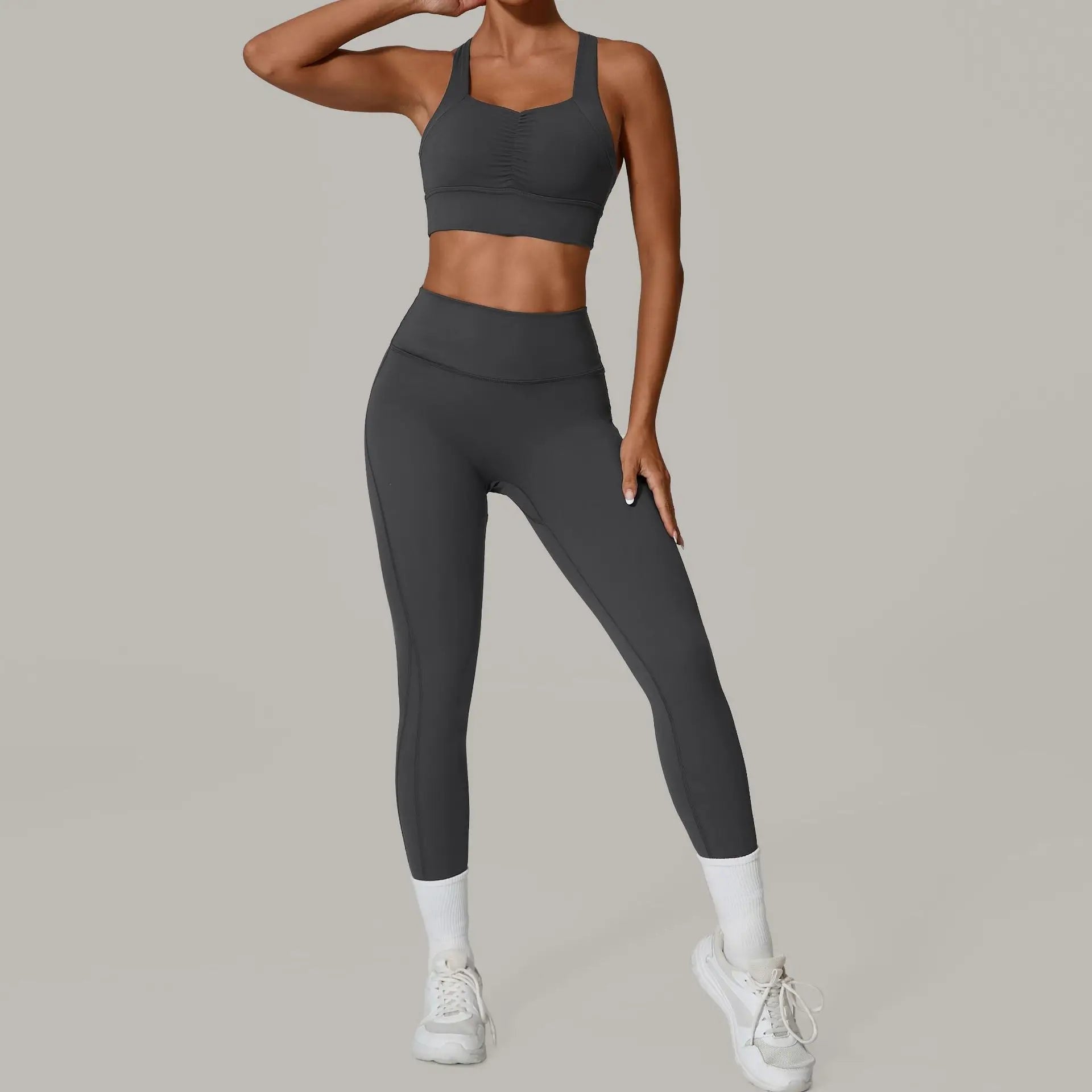 Women's Tracksuit Fitness Suit Yoga Sets Sportswear Workout Outfits Sports Bra High Waist Leggings Gym Clothing Sports Suits