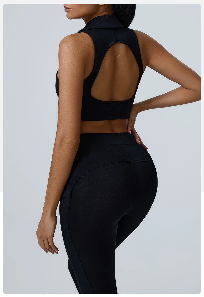 2PCS Yoga Set Women Tracksuit Sportswear Gym Workout Clothing Athletic Wear Fitness Bra High Waist Leggings Push Up Suit