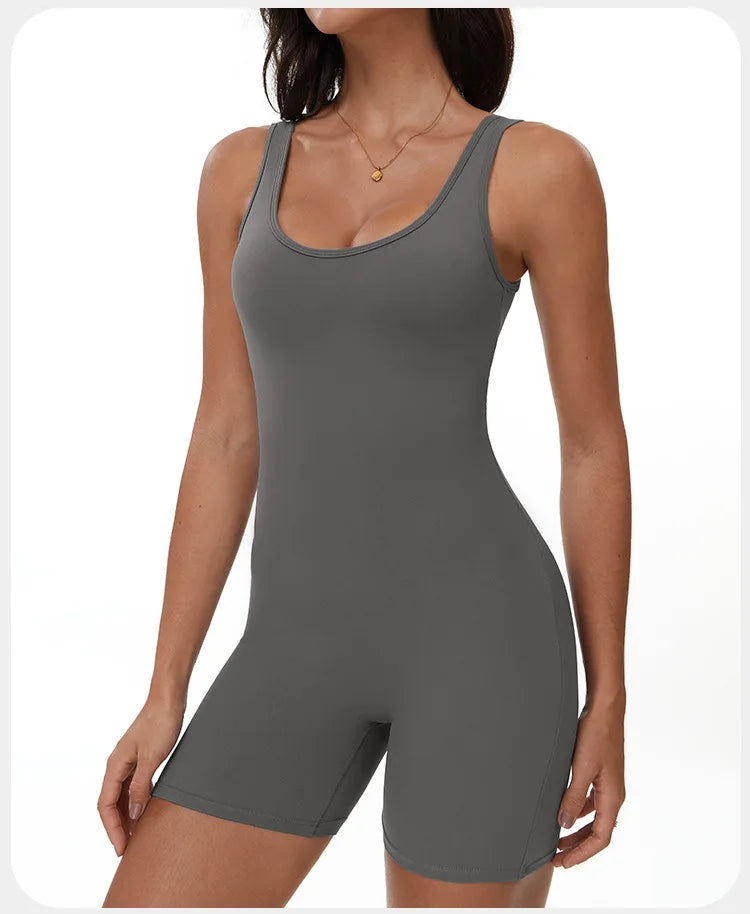 Yoga Jumpsuits Women Tracksuit Set Fitness Rompers Sexy One Piece Sports Bra Workout Bodysuit Sexy Back V Sportswear Gym Clothes