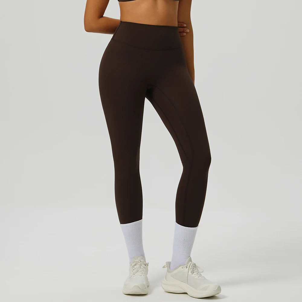 High Waist Solid Leggings Women Slim Tights Fitness Elastic Yoga Leggings Push Up Butt Knit Fashion Gym Push Up Workout Pants