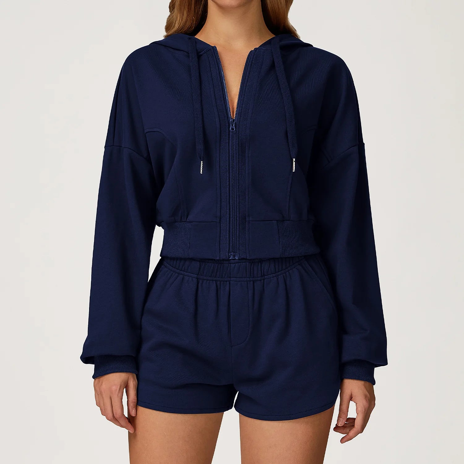 Winter 2-piece Casual Sports Hoodie Set Women's Long Sleeved Loose Yoga Set High Waisted Sweatpants Running and Fitness Set