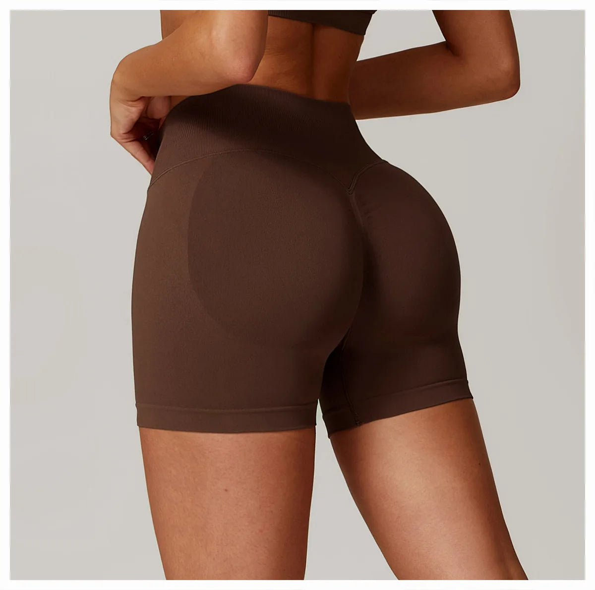 Ribbed Shorts for Women Yoga Shorts Push Up Booty Workout Gym Shorts Fitness High Waist Sports Short Seamless Women Clothing