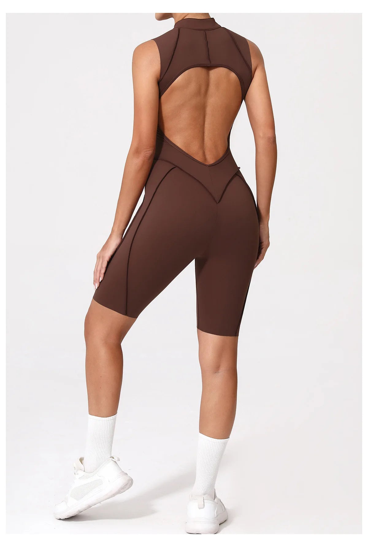 Zipper Jumpsuit Women's Fitness Suit Short Sets Sports Overalls for Woman Tracksuit Yoga Clothing Gym Workout Clothes Sportswear