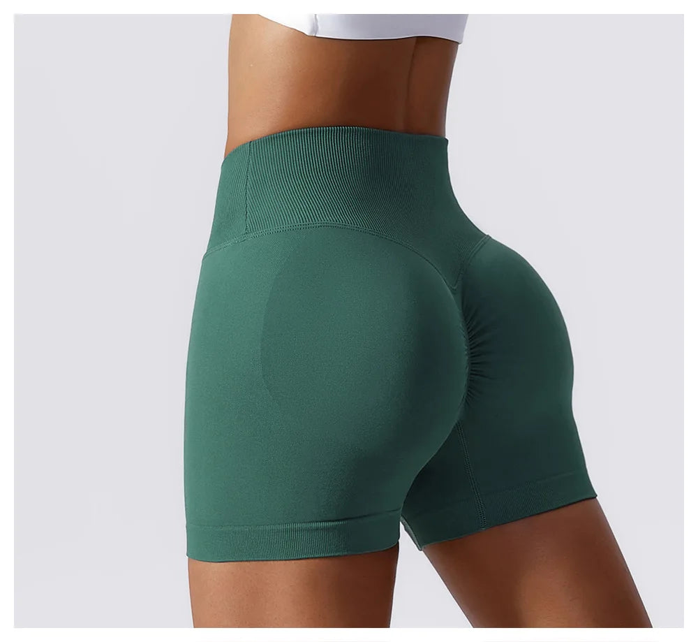 Summer Seamless Yoga Shorts High Waist Elasticity Sports Leggings Women Breathable Cycling Shorts Buttock Lift Gym Shorts Women