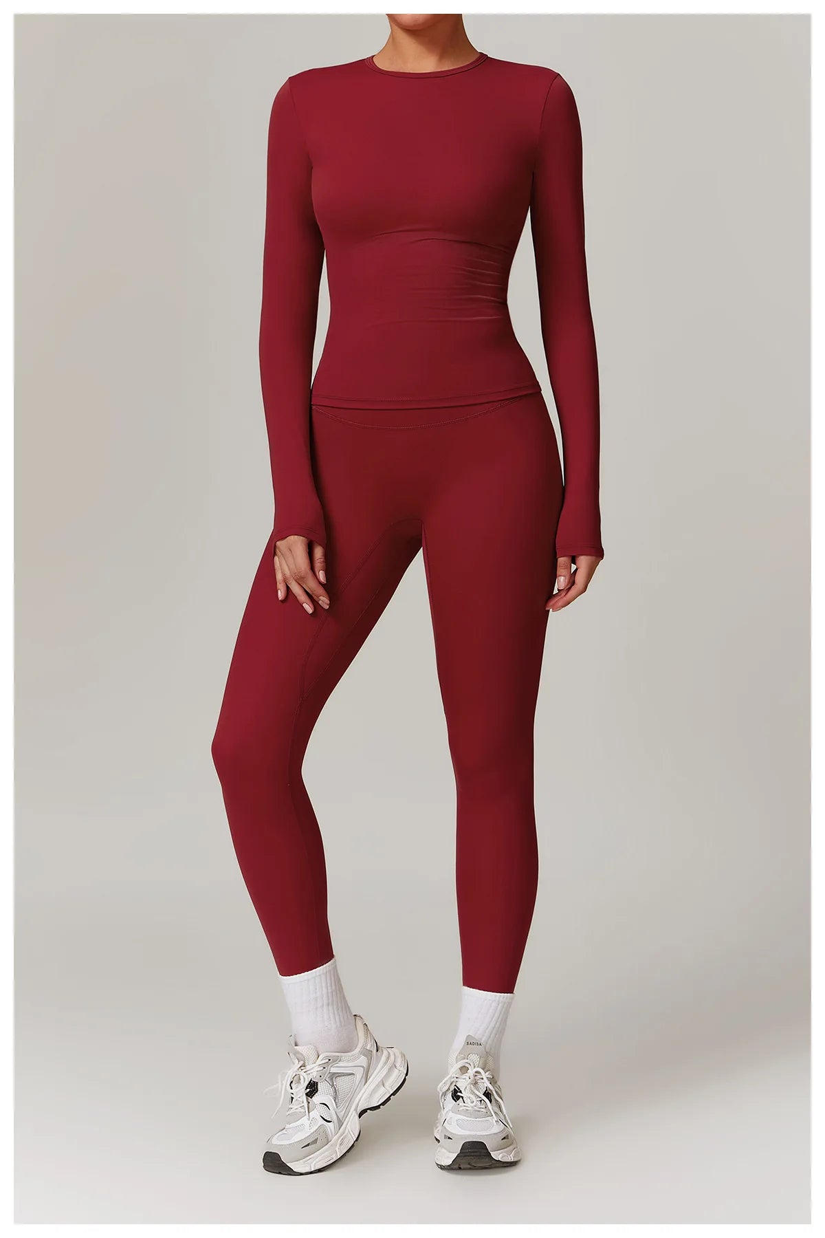 Yoga T-shirts Solid Sports Top Women Long Sleeve Gym Workout Running Shirts Sexy Exposed Navel Quick Dry Fitness Gym Sport Wear