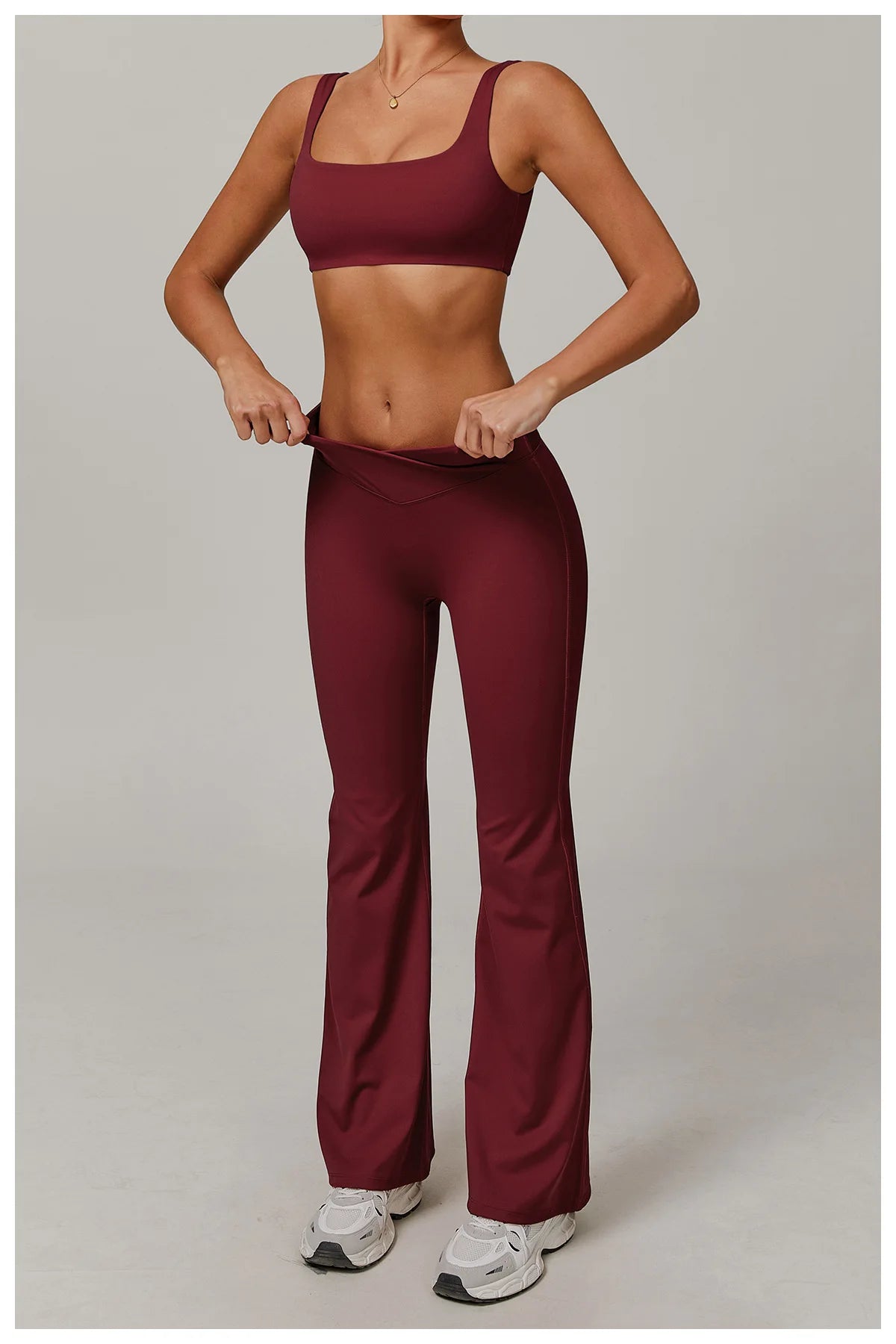 Wide Leg Pants Women Yoga Leggings Women Fitness Leggings Running Pant Sports Leggings High Waist Workout Tight Gym Bell-bottoms