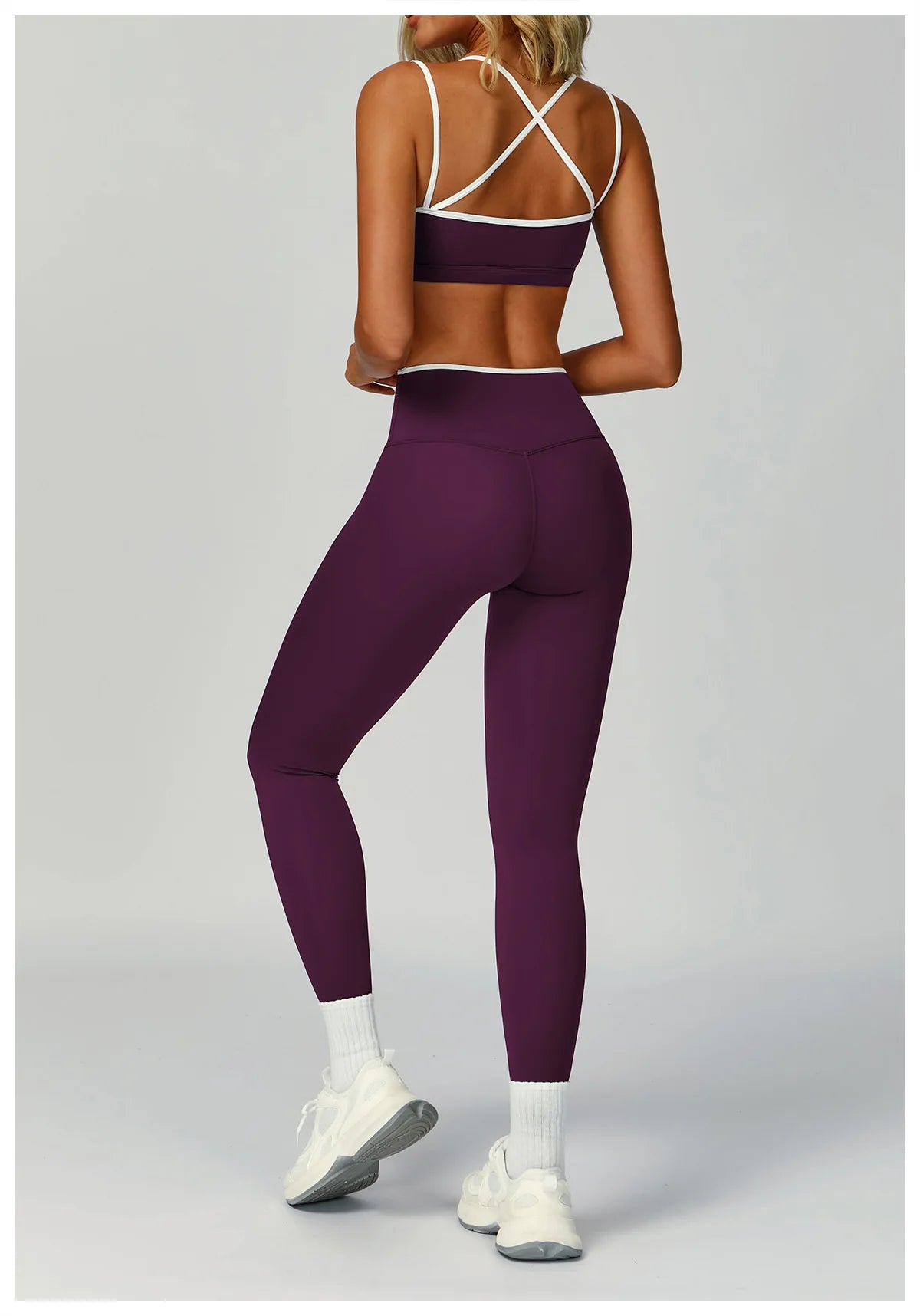 Gym Tracksuit Yoga Set 2 Pieces Workout Outfits Fitness Sportswear High Waist Leggings Sports Bra Athletic Wear Women Clothes