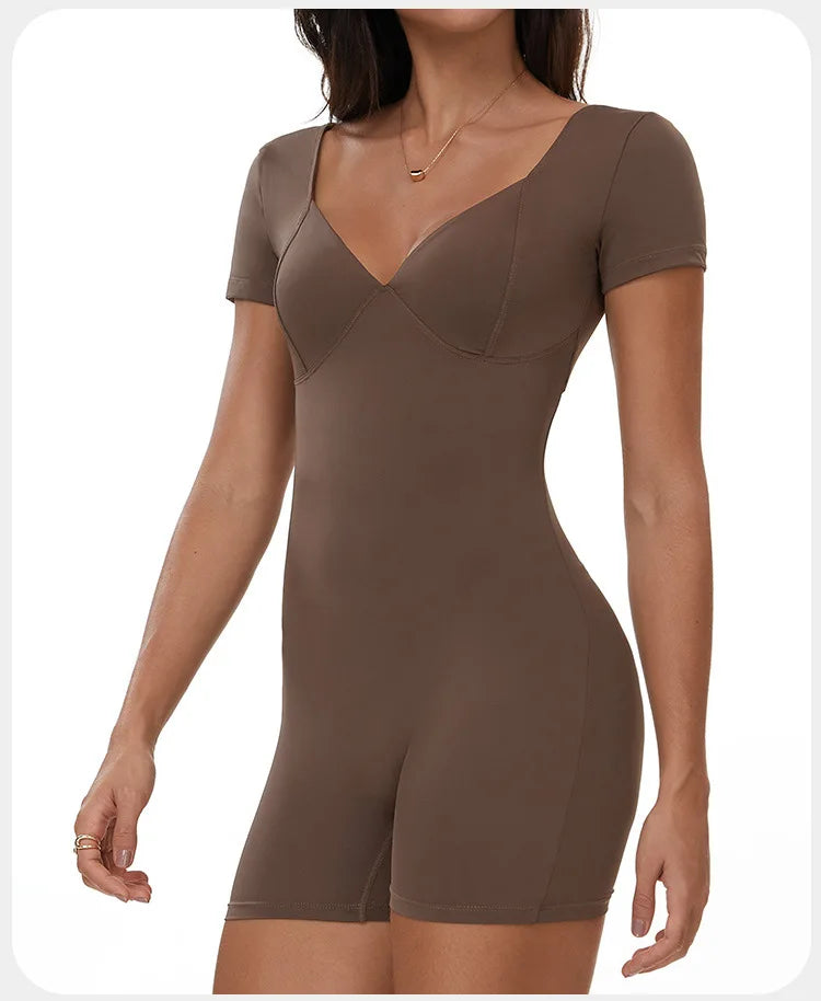 Yoga Jumpsuit Sexy Back V Rompers Gym Set Women Training Yoga Suit Sportswear Women Sports Jumpsuit Fitness Workout Bodysuits