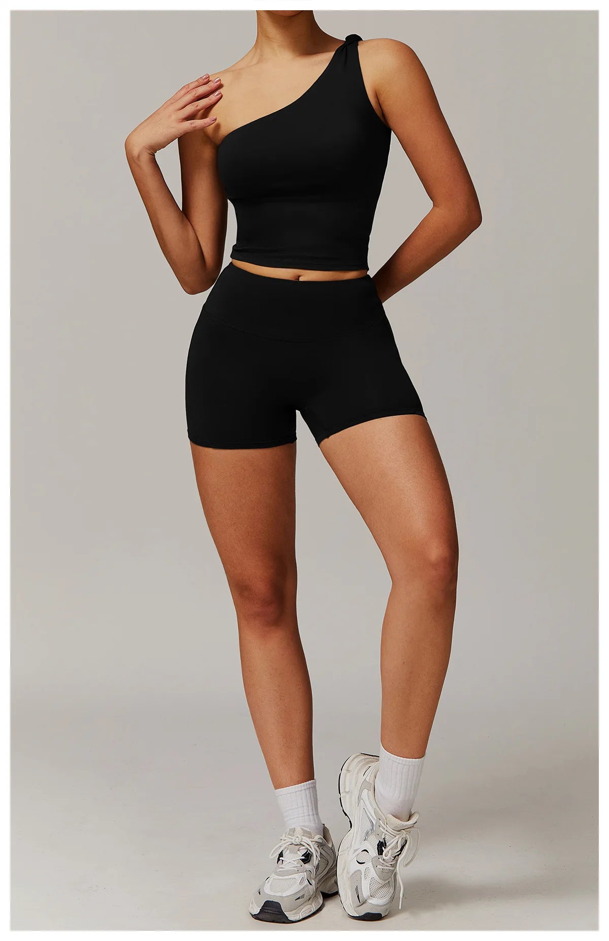 Single Shoulder Tank Top Women Gym Women Sports Underwear Push Up Crop Top Fitness Bra Breathable Running Athletic Sportswear