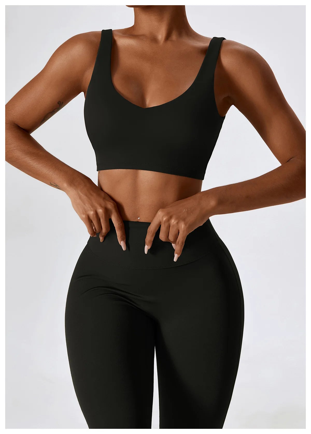 Women Tracksuit Gym Yoga Suit 2PCS Tight Fitting Sports Set Workout Breathable T Shirts Bra Tank Top Loose Bell-bottoms Leggings