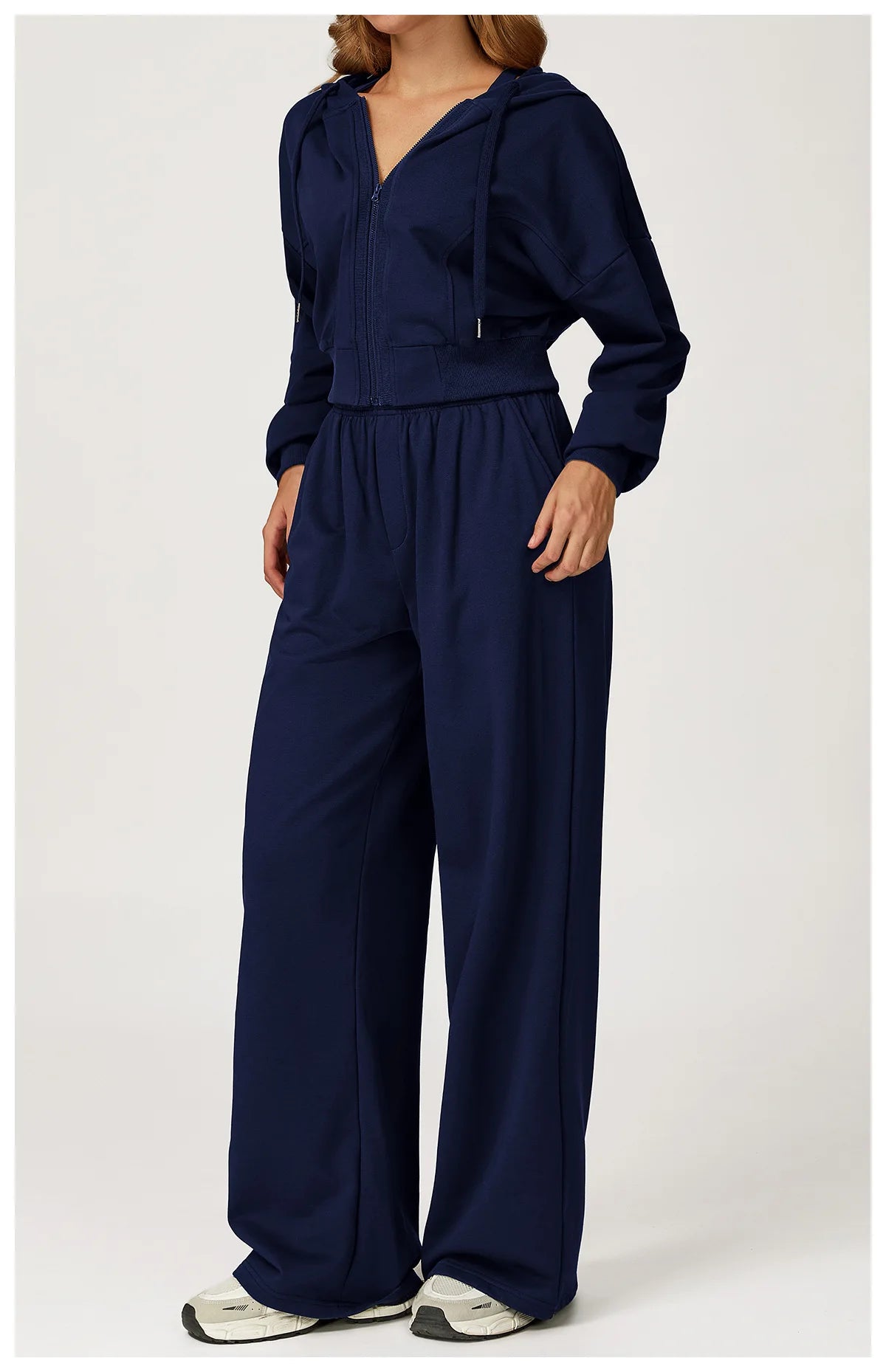Winter High Waisted Long Sweatpants Women's Yoga Pants Wide Leg Straight Leg Loose Pants Outdoor Running Sports Sweatpants