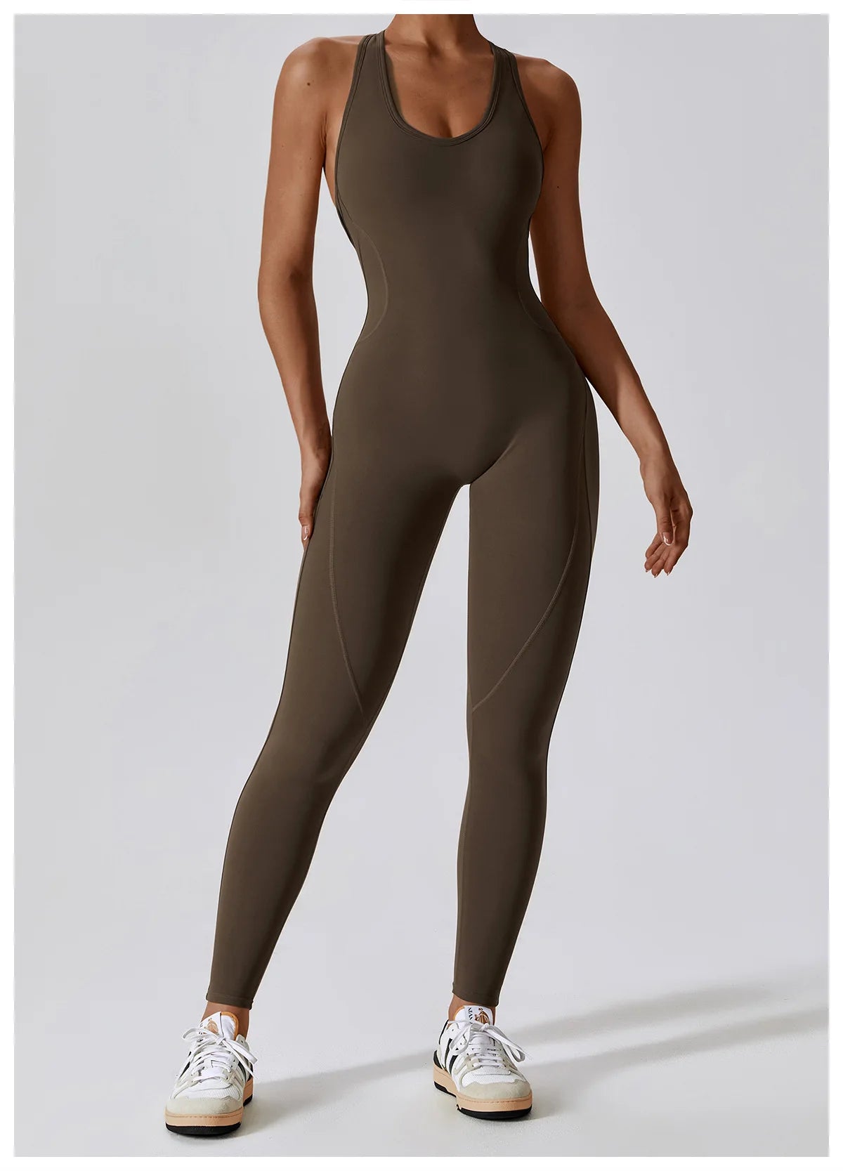 Open Back Jumpsuit for Women Workout Gym Romper Padded Yoga Set V Neck Gym Suit Backless Bodysuit Fitness Padded Gym Clothing