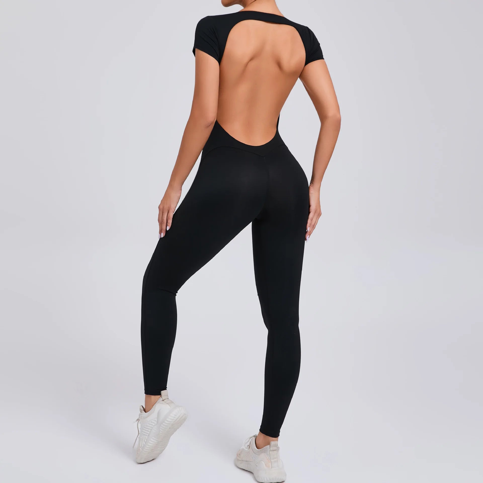 Yoga Suit Women's Jumpsuit One Piece Sports Suit Short Sleeve Gym Clothes Push Up Training Fitness Yoga Bodysuit Sportswear
