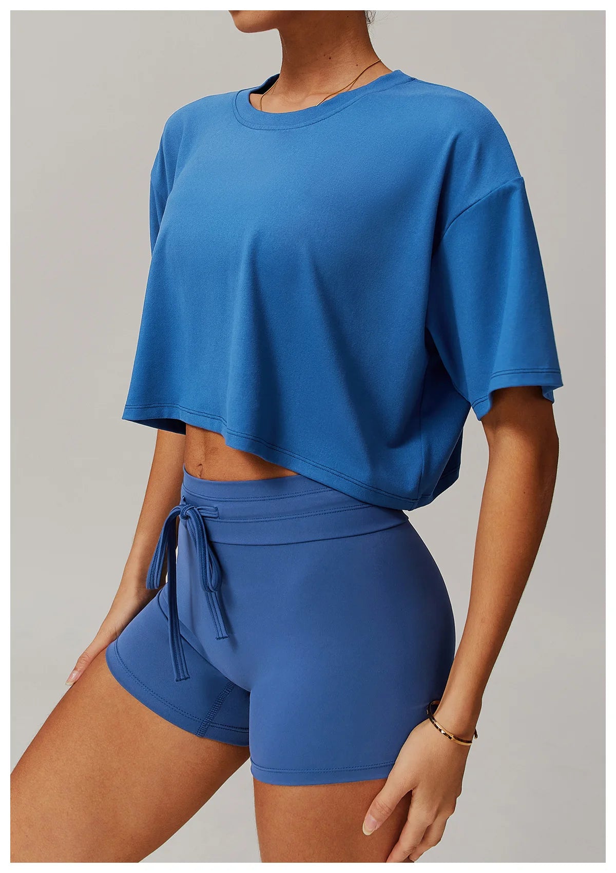 Summer New Sports Short Sleeved Top for Women Comfortable Round Neck Short T-shirt Fitness Running Yoga Short Sleeved Gym Shirt