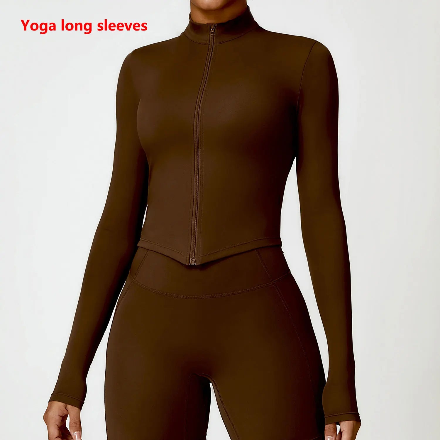 New Running Elasticity Yoga Jacket Zipper Slimming Top Coat Women's Sports Jacket Gym Workout Sports Long Sleeves Women Tights