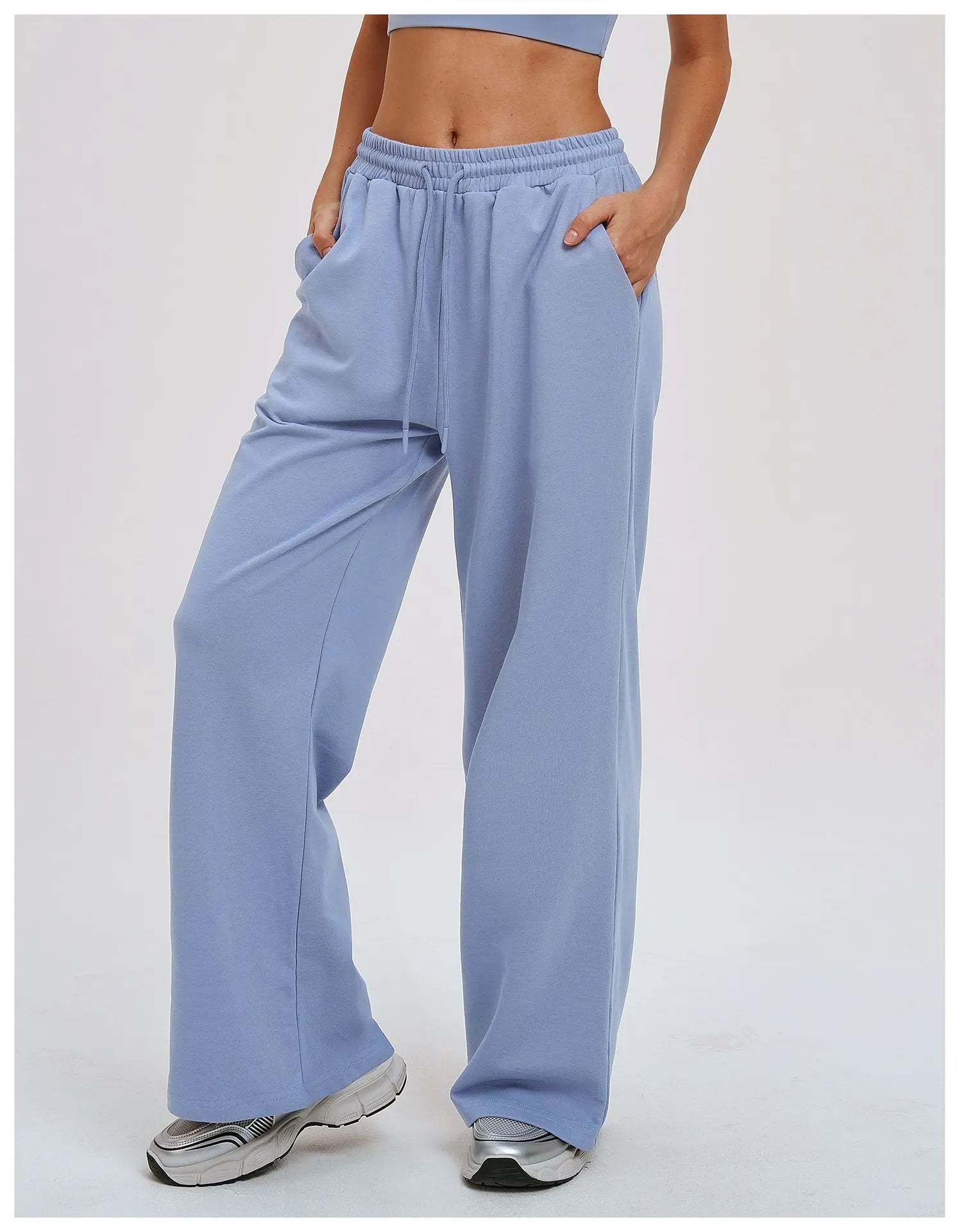 Yoga Pants Women's Gym Workout Pants Loose Wide Leg Casual Straight Leg Pants Outdoor Cycling And Running Sports Pants