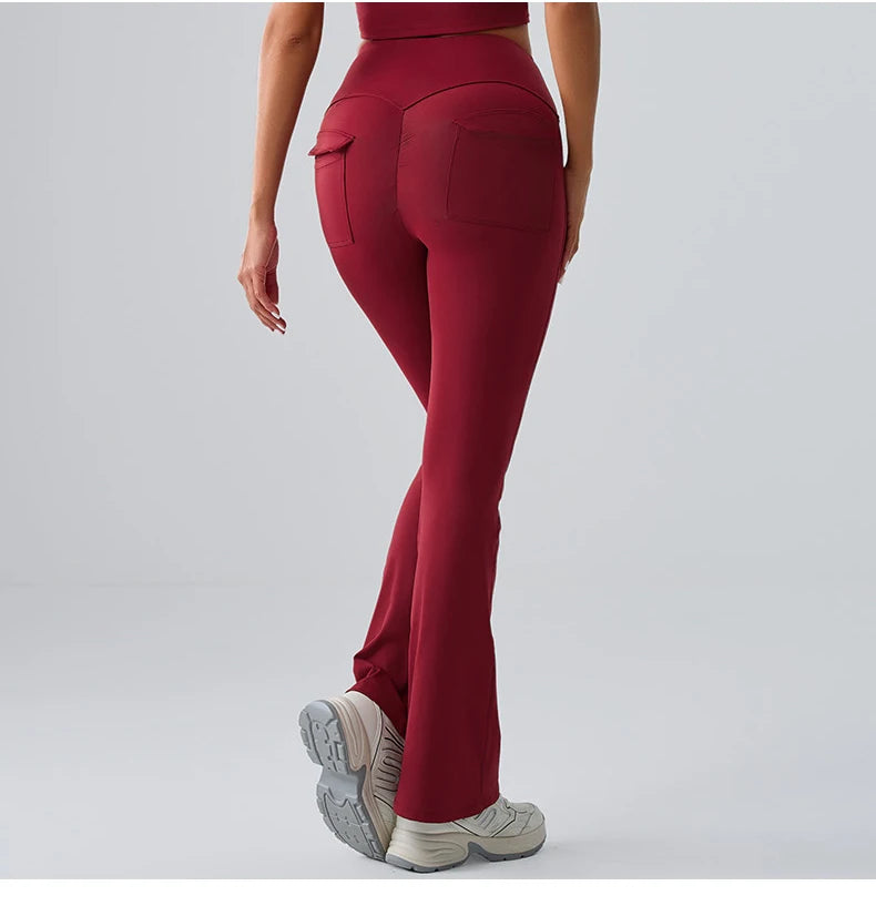 Yoga Pants Sport Leggings Women Flared Yoga Pants High Waist Wide Leg Pants Push Up Woman Tight Fitness Workout Gym Bell-bottoms