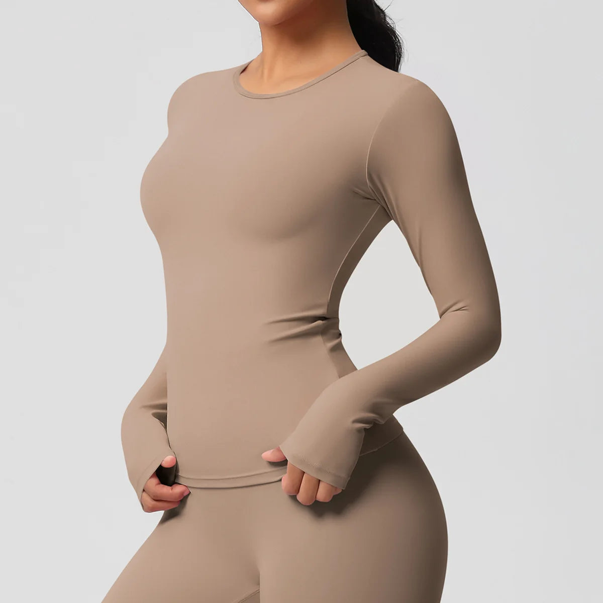 Yoga Shirts For Women Long Sleeve Fitness Running Push Up Gym Clothes Workout Dry Fit Breathable High Elastic Sports Top