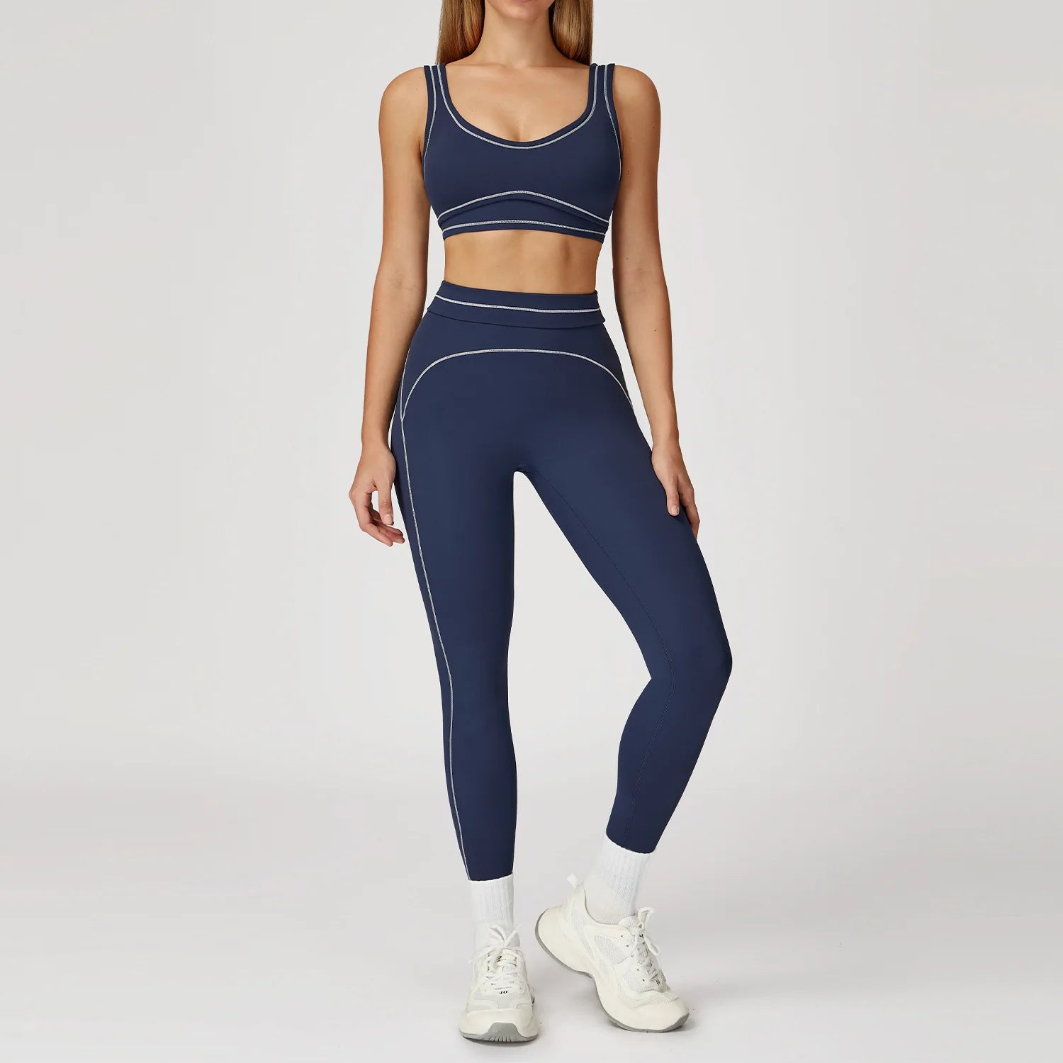 Women's Tracksuit Yoga Set 2PCS Sport Suit Gym Wear Workout Clothes Gym Outfits High Waist Legging Fitness Bra Set Sports Suits