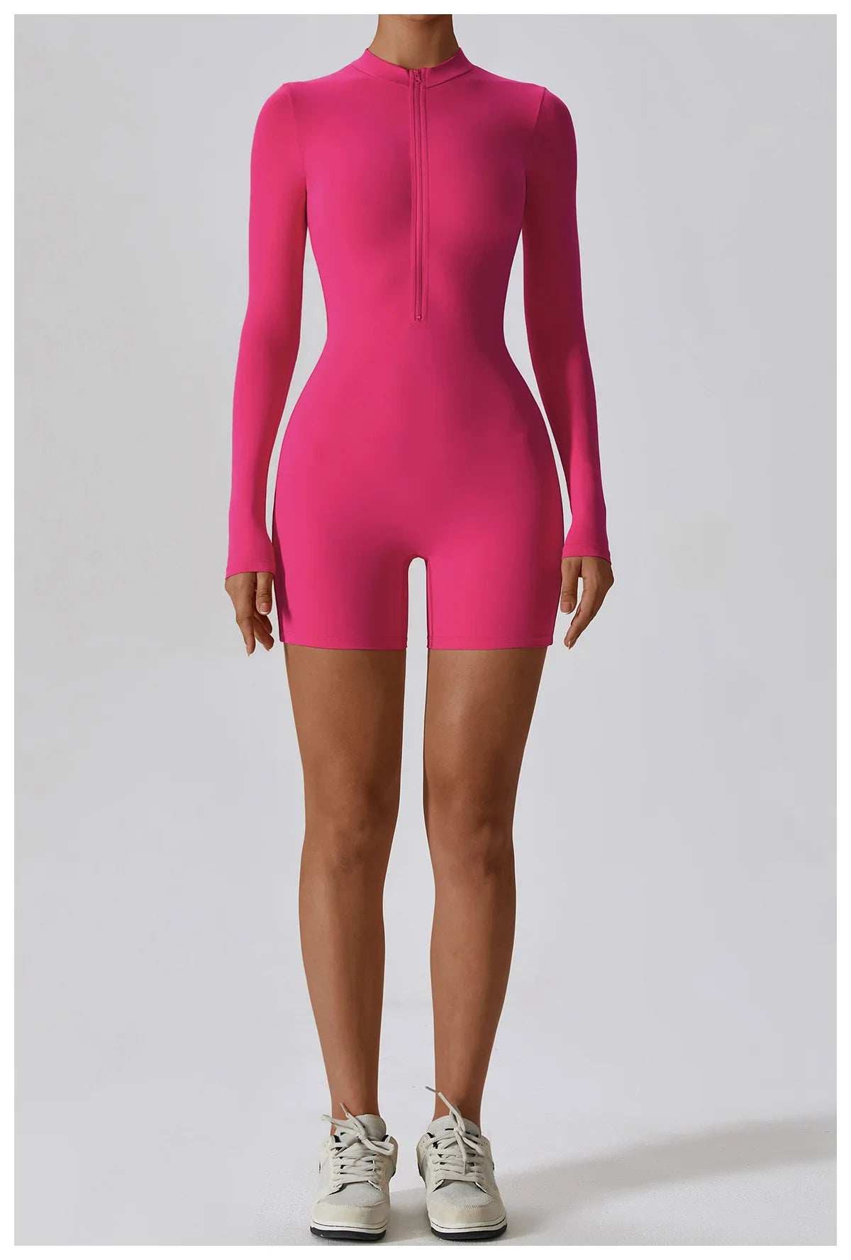 Zipper Long Sleeve Jumpsuits Women's Workout Tracksuit Sportswear Yoga Set Dance Fitness Bodysuit Sexy Gym Clothes Yoga Suit