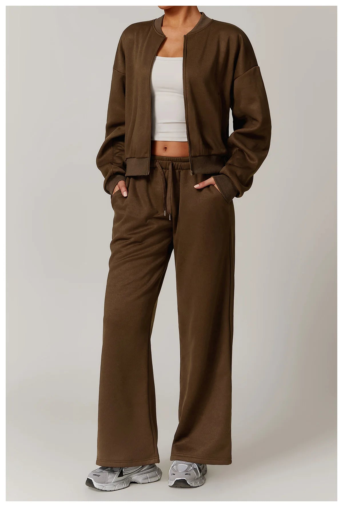 Winter Plush Loose Sports Sweatpants for Women Straight Leg Pants Warm Casual Pants Running Sports Pants for Women