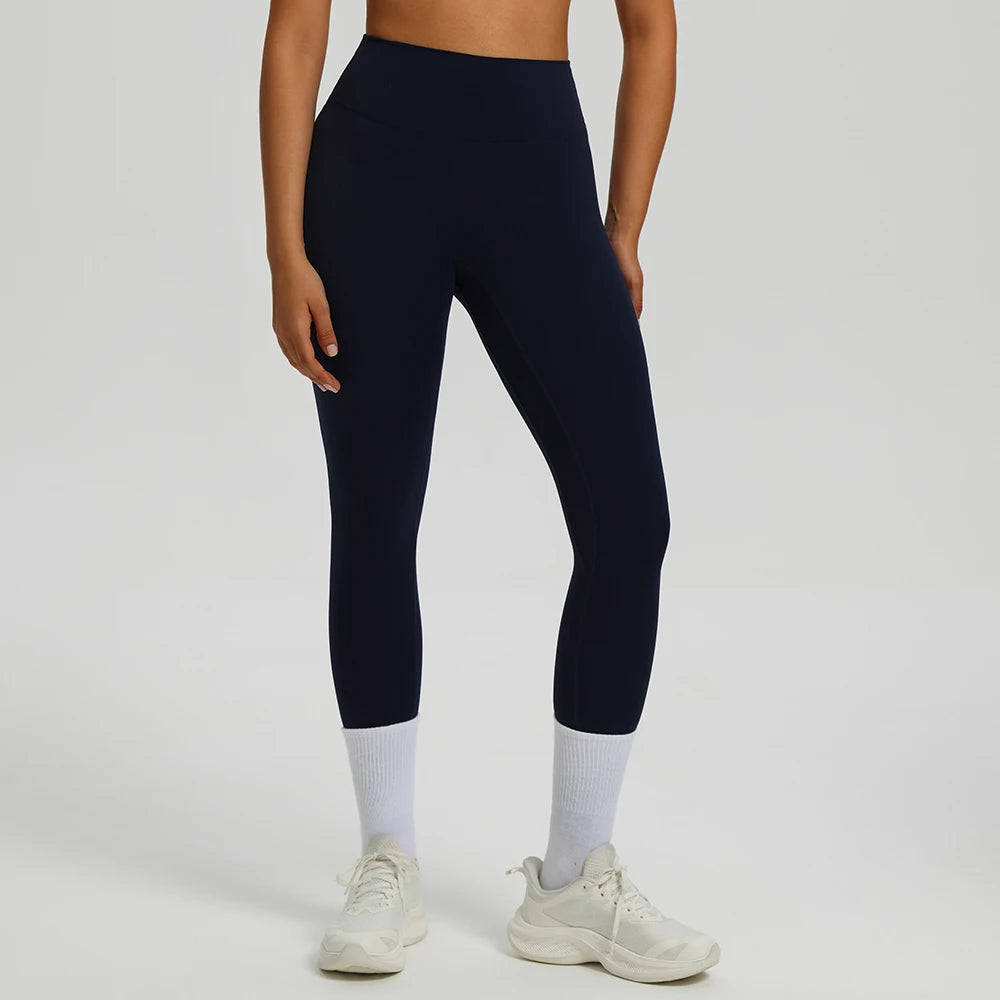 High Waist Solid Leggings Women Slim Tights Fitness Elastic Yoga Leggings Push Up Butt Knit Fashion Gym Push Up Workout Pants