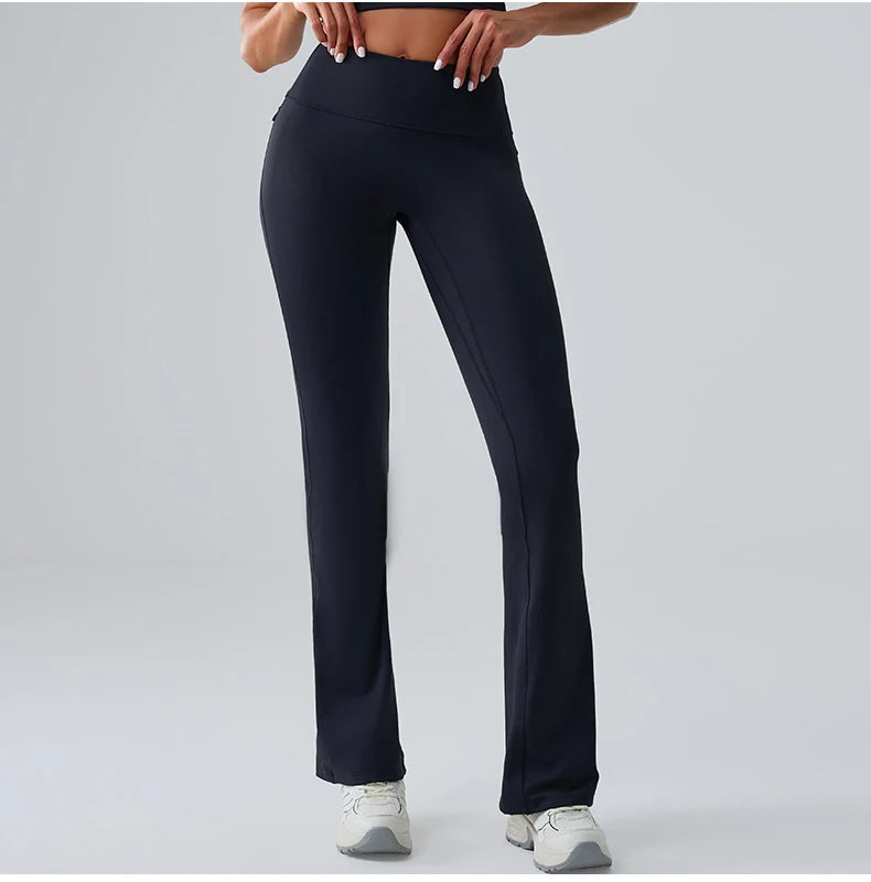 Yoga Pants Sport Leggings Women Flared Yoga Pants High Waist Wide Leg Pants Push Up Woman Tight Fitness Workout Gym Bell-bottoms