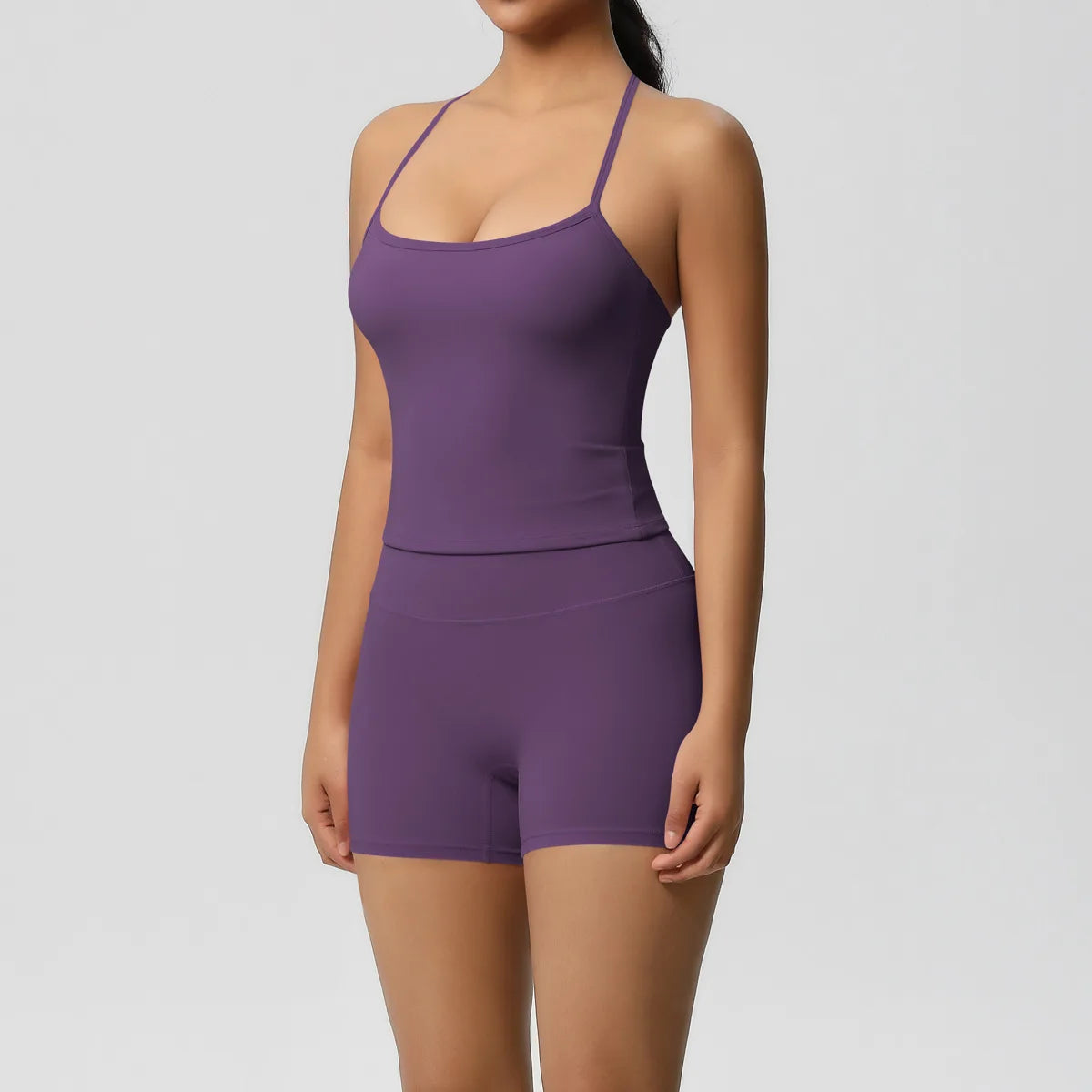 Yoga Sport Set Women Seamless Crop Top Bra Shorts Yoga Set Comfort Elastic Sportsuit Workout Outfit Fitness Gym Clothes
