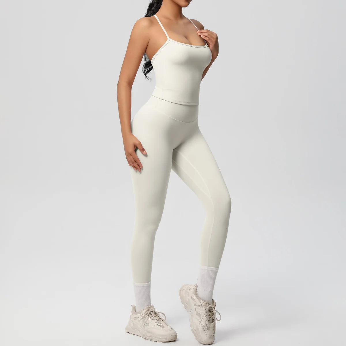 Yoga Outfits Women Tracksuit Fitness Suit Training Sleeveless Sport Gym Set Workout Overalls Sports Underwear Sportswear