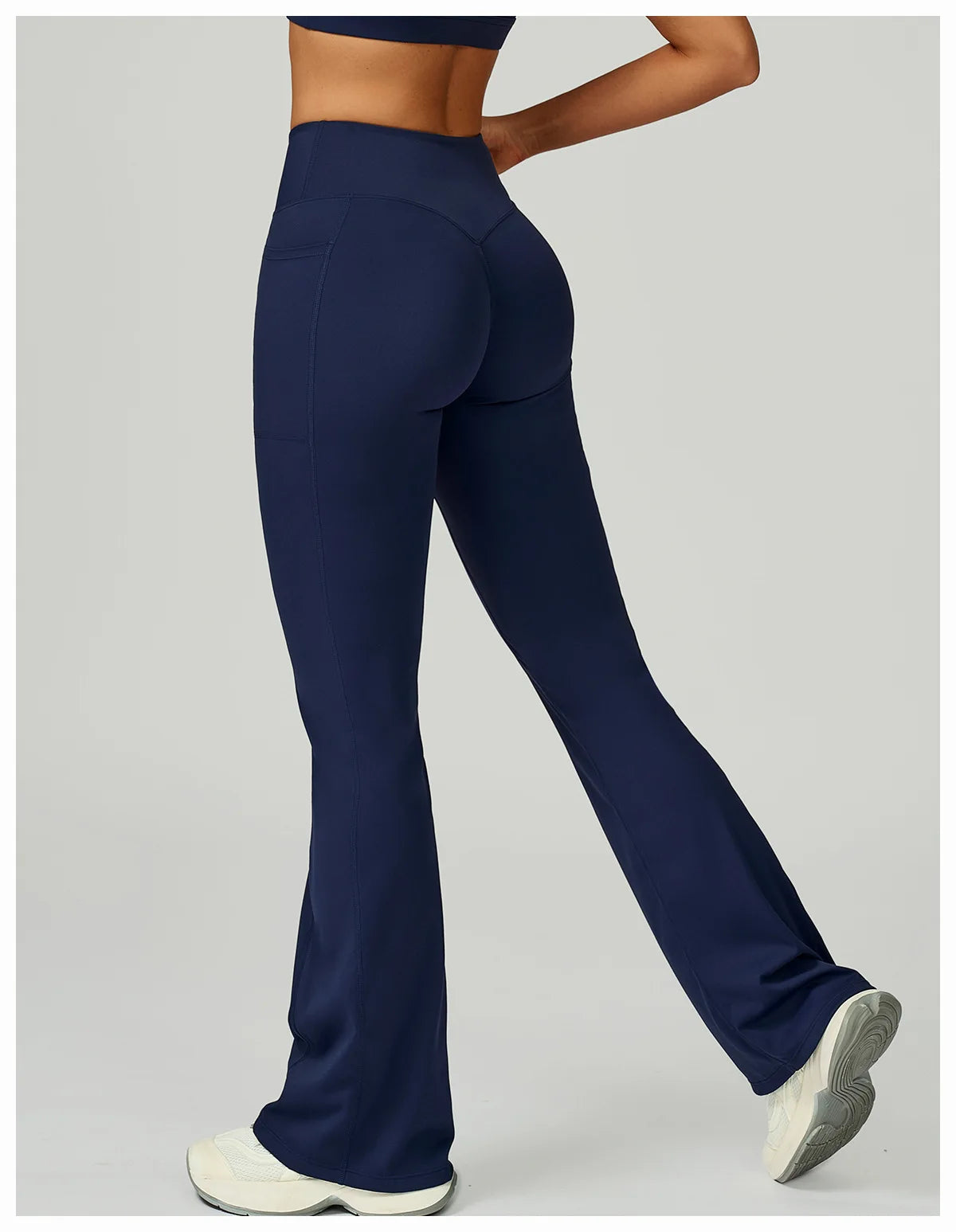 Flare Leggings Women Yoga Pants Bell-bottoms Yoga Trousers High Waist Fitness Pants Stretch Gym Casual Sports Wide Leg Pants