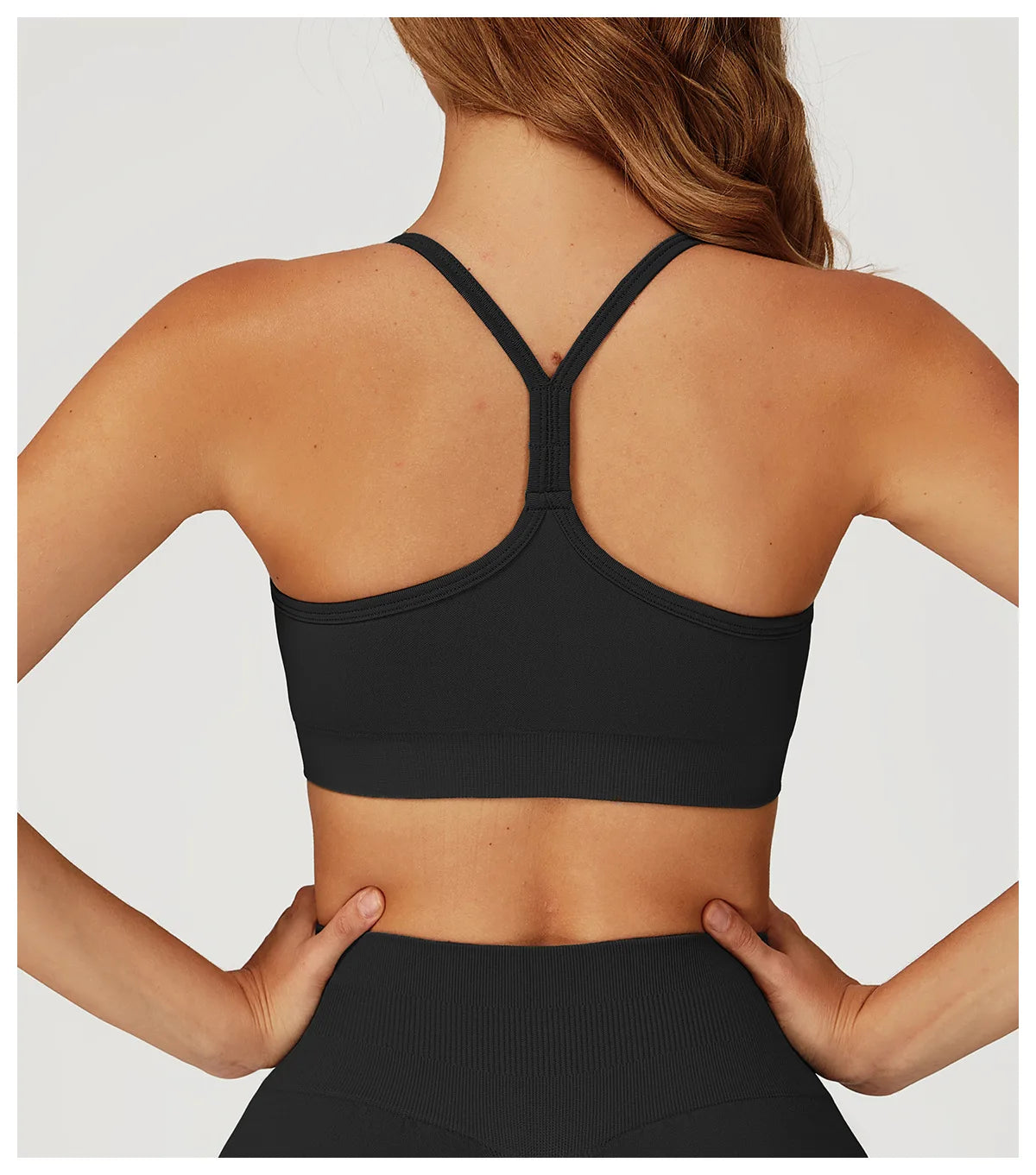 Breathable Sports Bra Anti-Sweat Fitness Top Women Yoga Bra Crop Top Push Up High Strength Sport Bra Seamless Gym Workout Top