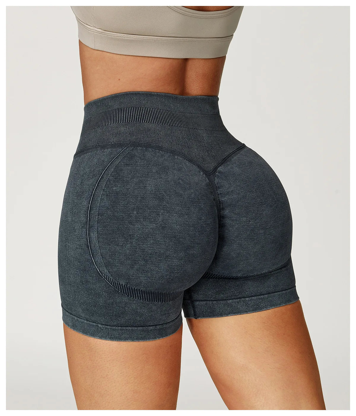 Sand Washed Yoga Shorts Women Yoga Shorts High Waist Workout Shorts Fitness Yoga Lift Butt Fitness Yoga Gym Running Short Pants