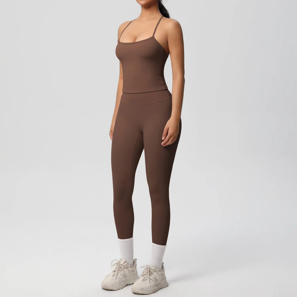 Yoga Outfits Women Tracksuit Fitness Suit Training Sleeveless Sport Gym Set Workout Overalls Sports Underwear Sportswear
