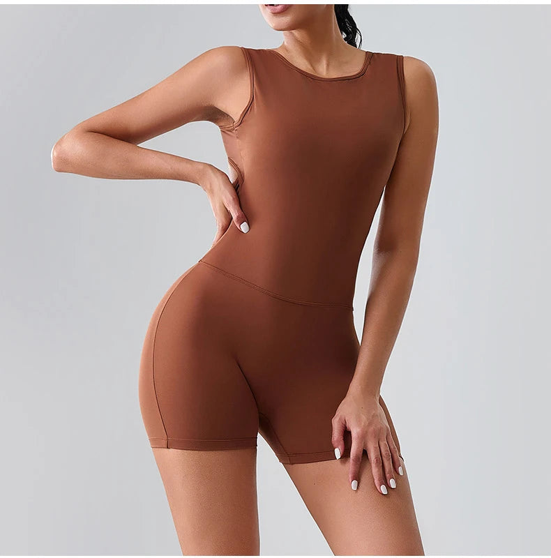 Women Rompers Tummy Control Butt Lifting Sports Shapewer Fitness Sports Bodysuit Yoga Suit Women's Gym PushUp Workout Clothes