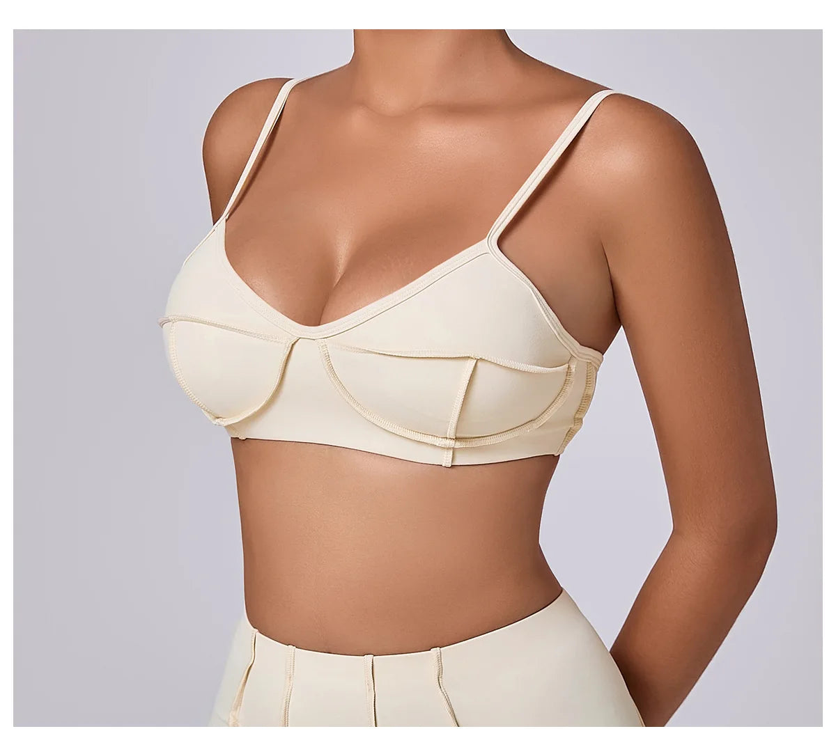 Sports Bra Anti-Sweat Fitness Top Women Yoga Bra Shockproof Crop Top Push Up High Strength Sport Bra Breathable Gym Workout Top