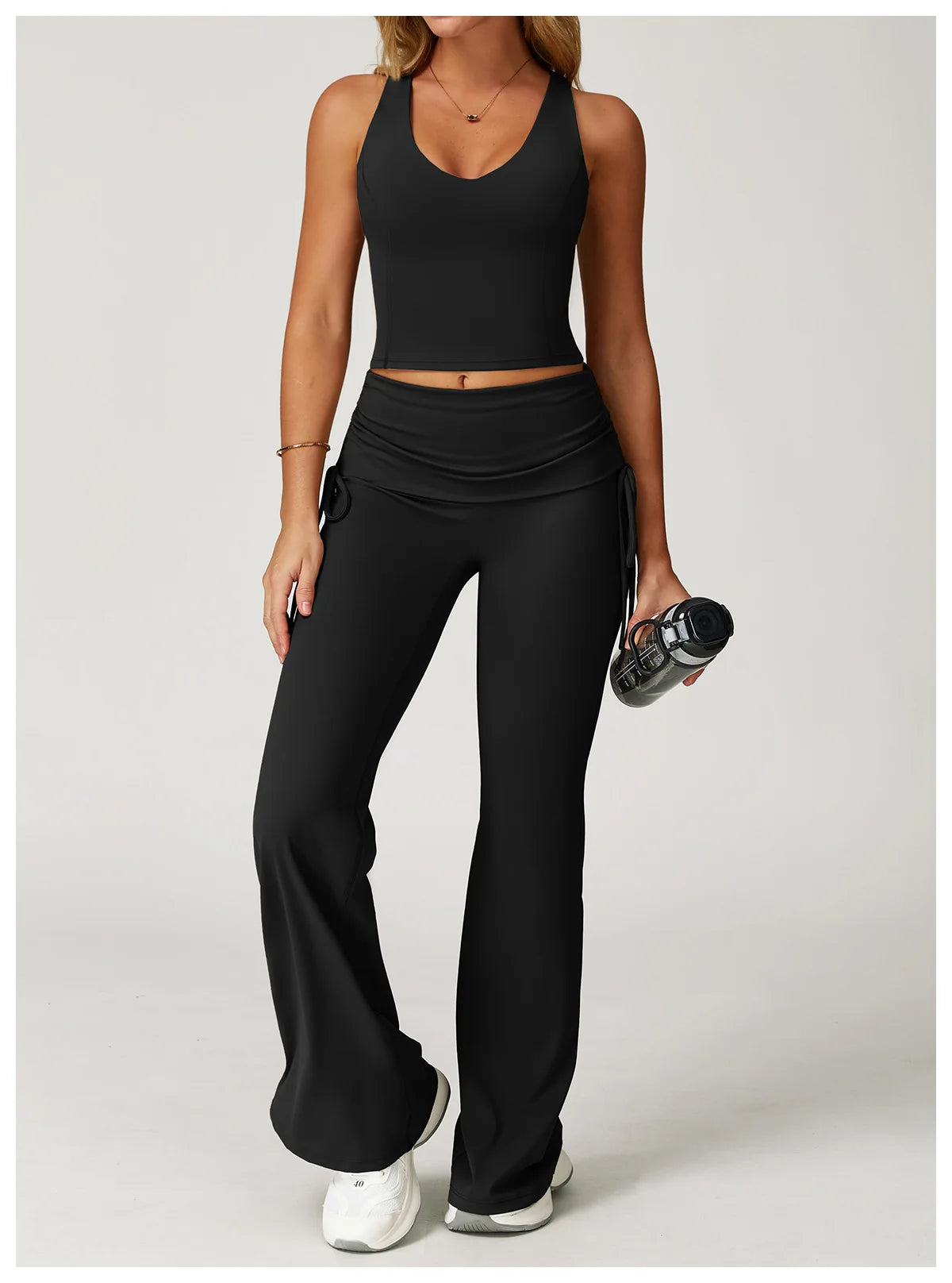 Yoga Bell-bottoms Gym Leggings Women Wide Leg Pants High Waist Booty Lifting Leggings Pants Women Sports Clothing Fitness Wear
