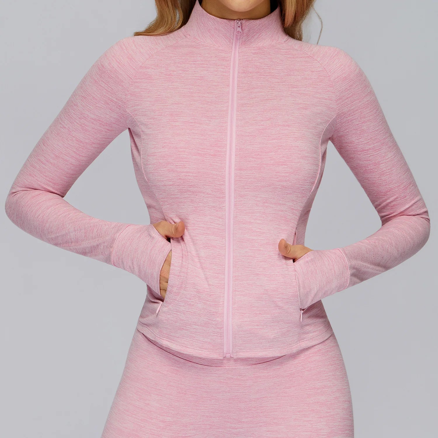 Zip Fitness Clothes Women Long Sleeve Sports Jacket Gym Clothes Woman Yoga Shirt Quick Dry Top Sunscreen Sportswear Yoga Clothes