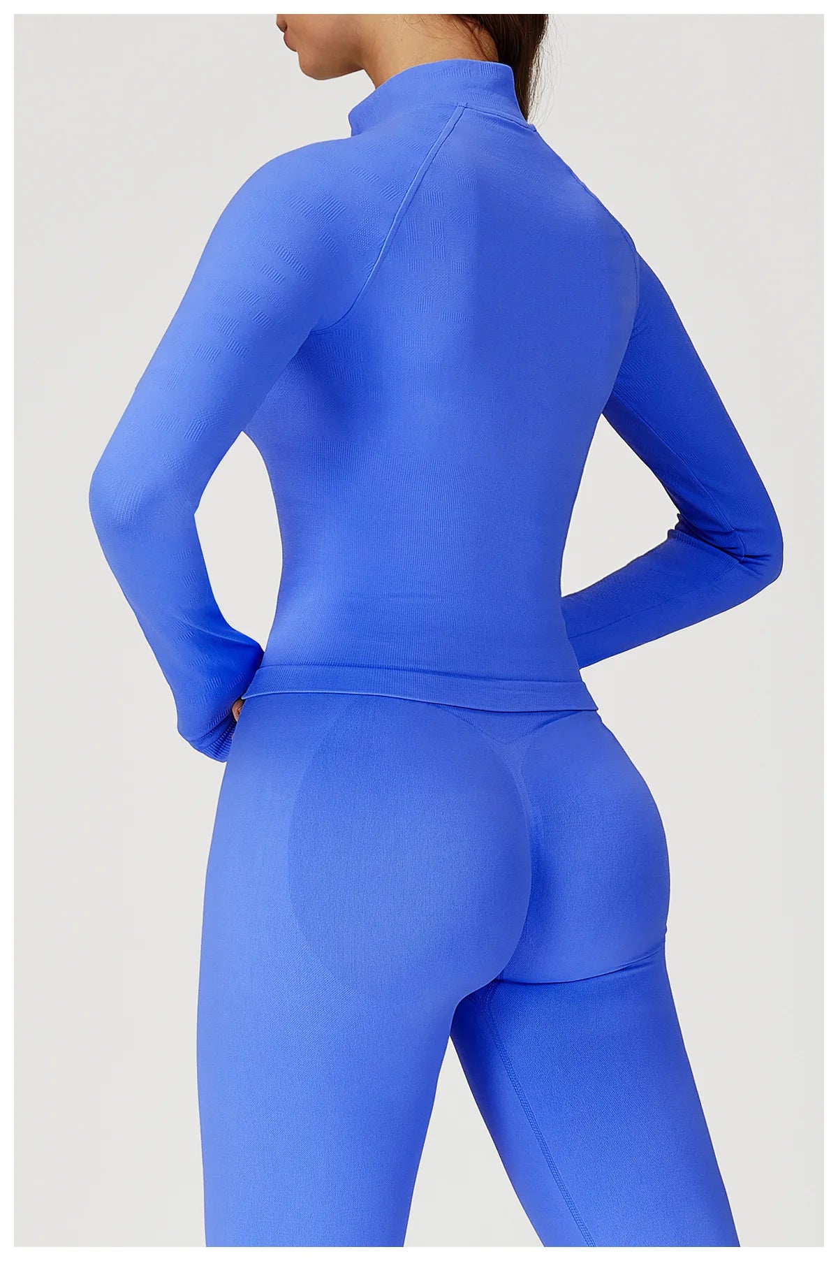 Seamless Zipper Jacket Women Crop Top Yoga T-shirts Solid Sports Top Long Sleeve Running Shirts Quick Dry Fitness Gym Sport Wear