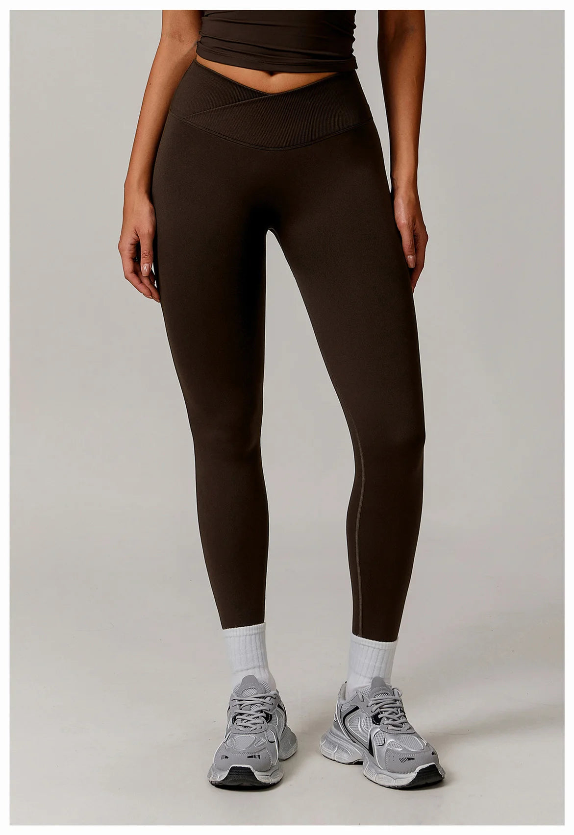 Seamless Yoga Leggings Women Fitness Leggings Running Cycling Pants Cross Waist Head Sports Legging High Waist Workout Gym Tight
