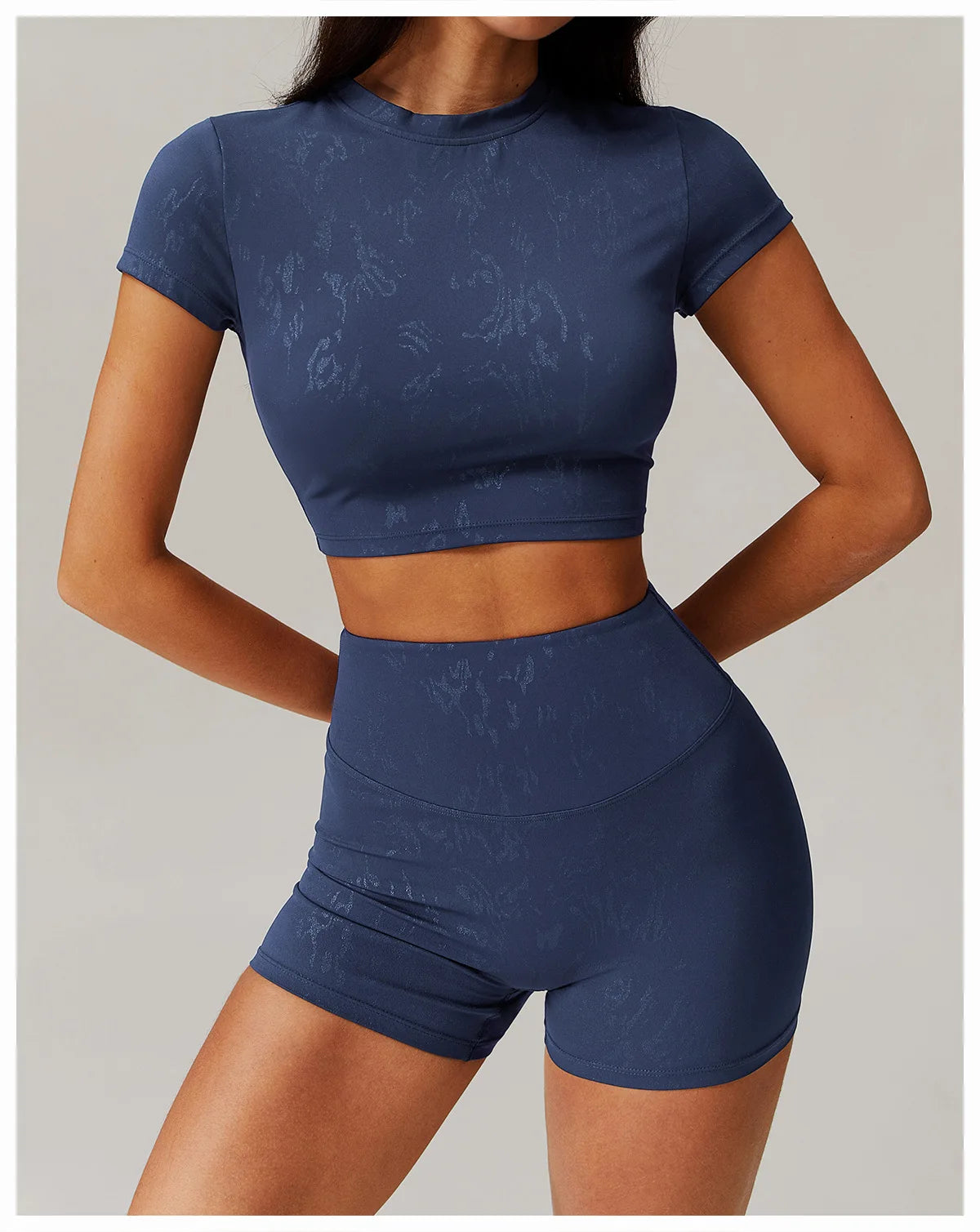 Sexy Women Printed Yoga T-Shirt Fitness Crop Top Workout Gym Shirts Short Sleeve Quick-drying Yoga T-shirts Sportswear Female