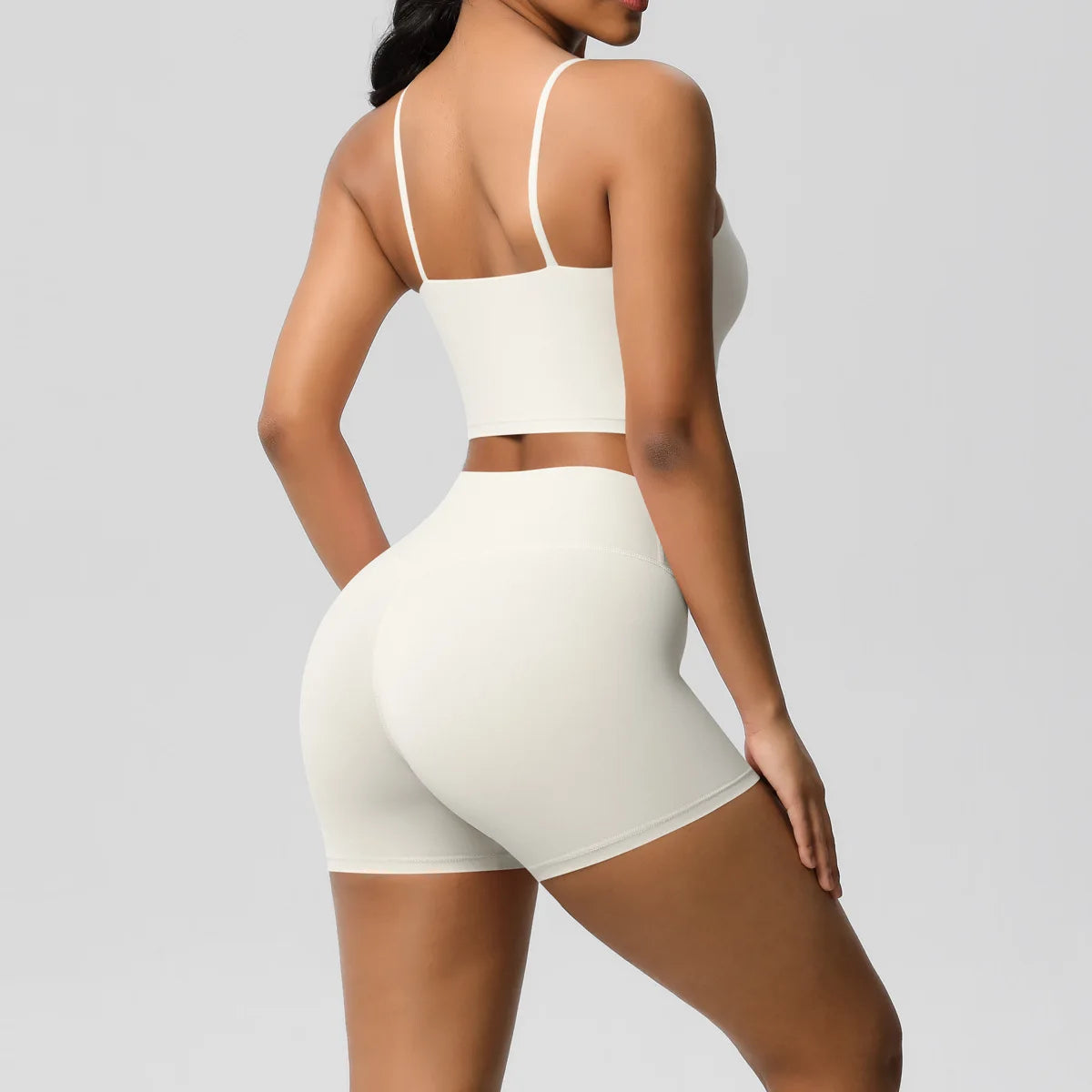 Yoga Sport Set Women Seamless Crop Top Bra Shorts Yoga Set Comfort Elastic Sportsuit Workout Outfit Fitness Gym Clothes
