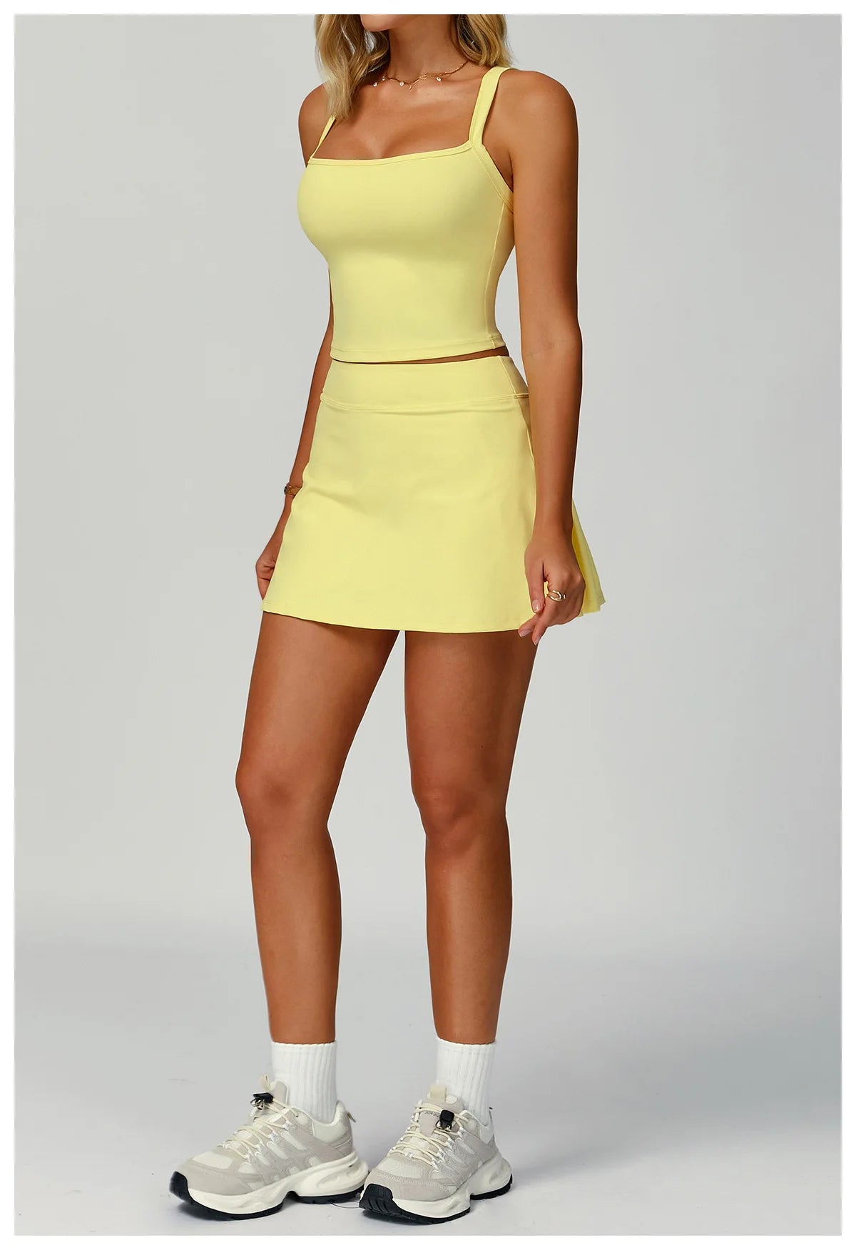 Yoga Set 2 Pieces Women's Tracksuit Sexy Sport Bra High Waist Sports Short Skirt Gym Fitness Sleeveless Workout Suit Sporstwear
