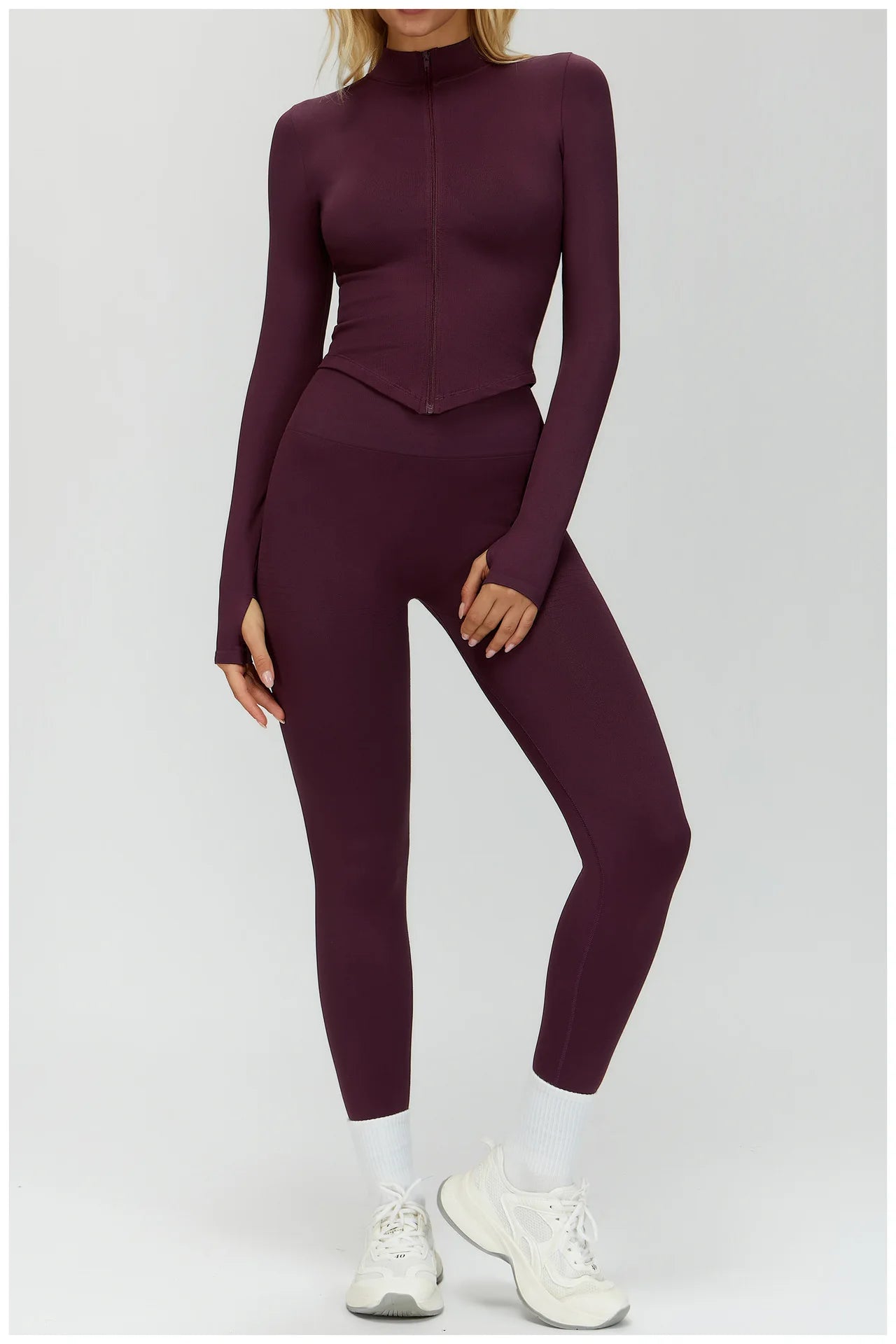 Seamless Yoga Set 3PCS Women Sportswear Workout Clothes Athletic Wear Gym Legging Fitness Bra Crop Top Long Sleeve Sports Suits