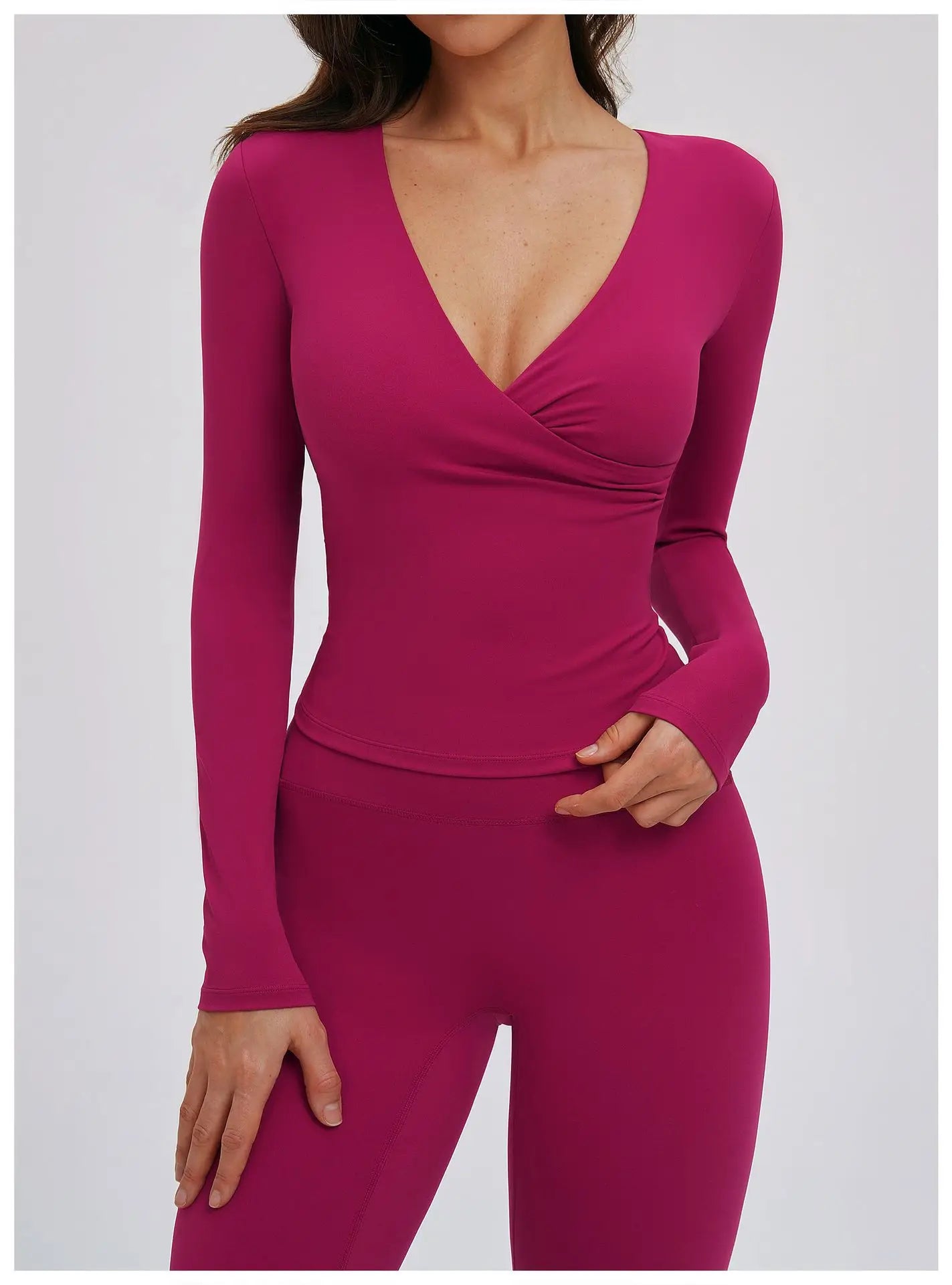 Sexy Yoga Shirts For Women Long Sleeve Fitness Top Running Gym Clothes Workout Shirts Dry Fit Breathable High Elastic Sports Top