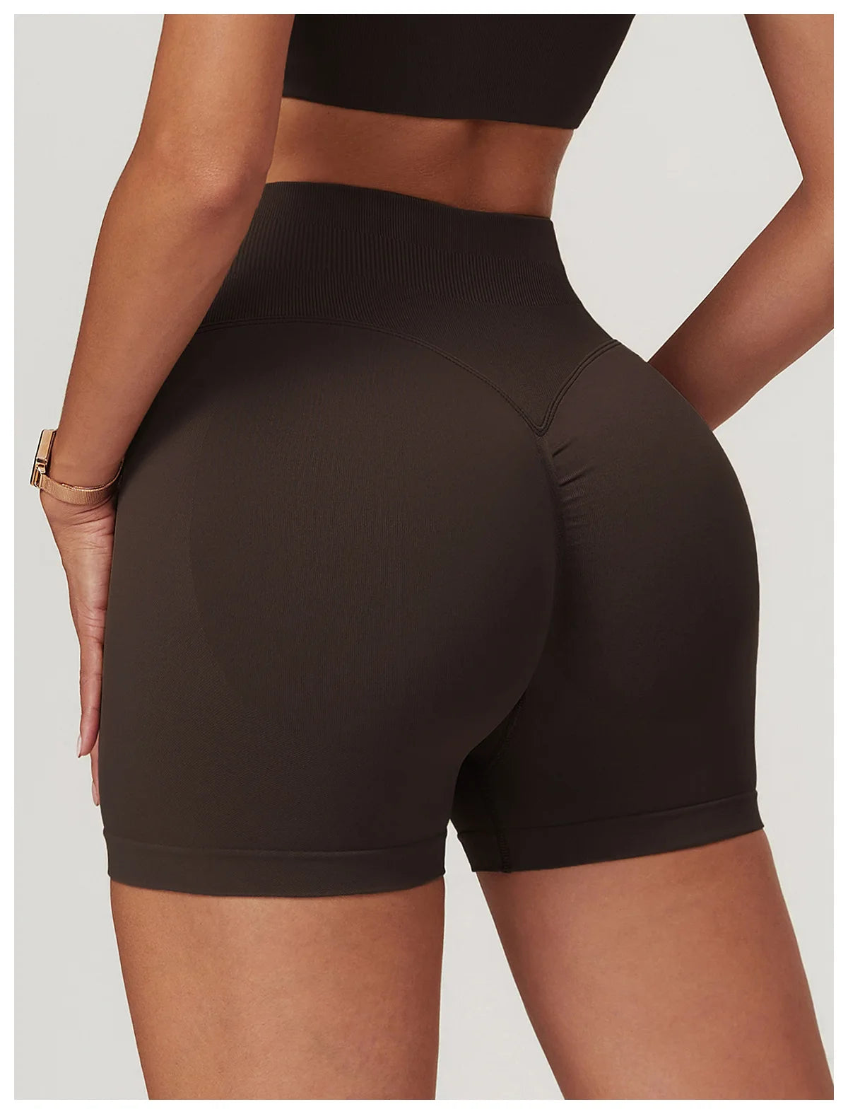 Ribbed Shorts for Women Yoga Shorts Push Up Booty Workout Gym Shorts Fitness High Waist Sports Short Seamless Women Clothing