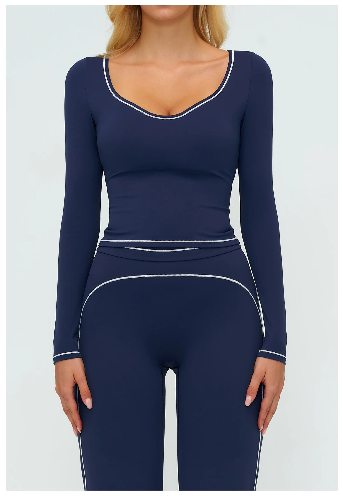Yoga Shirts Women's Yoga Long Sleeve Fitness Long Sleeve Running Gym Clothes Workout Dry Fit Breathable High Elastic Sports Top