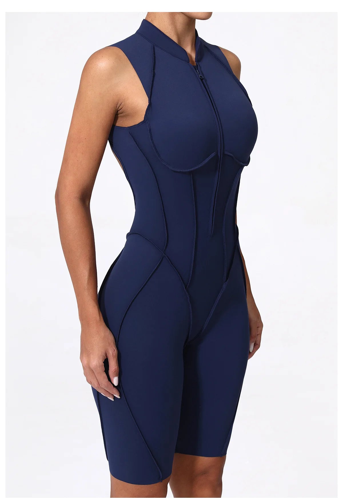 Zipper Jumpsuit Women's Fitness Suit Short Sets Sports Overalls for Woman Tracksuit Yoga Clothing Gym Workout Clothes Sportswear