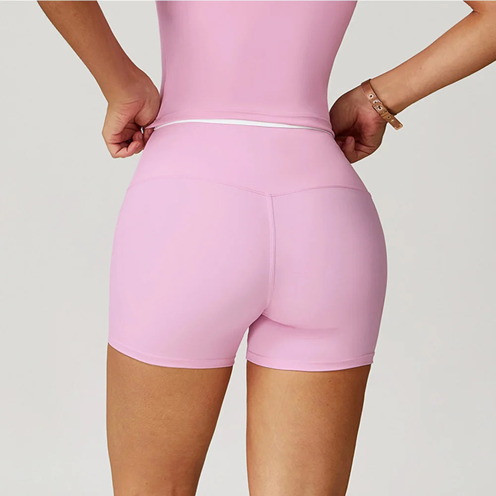 Women Yoga Shorts High Waist Workout Shorts Fitness Impact Shorts Yoga Lift Butt Fitness Ladies Cycling Gym Running Short Pants