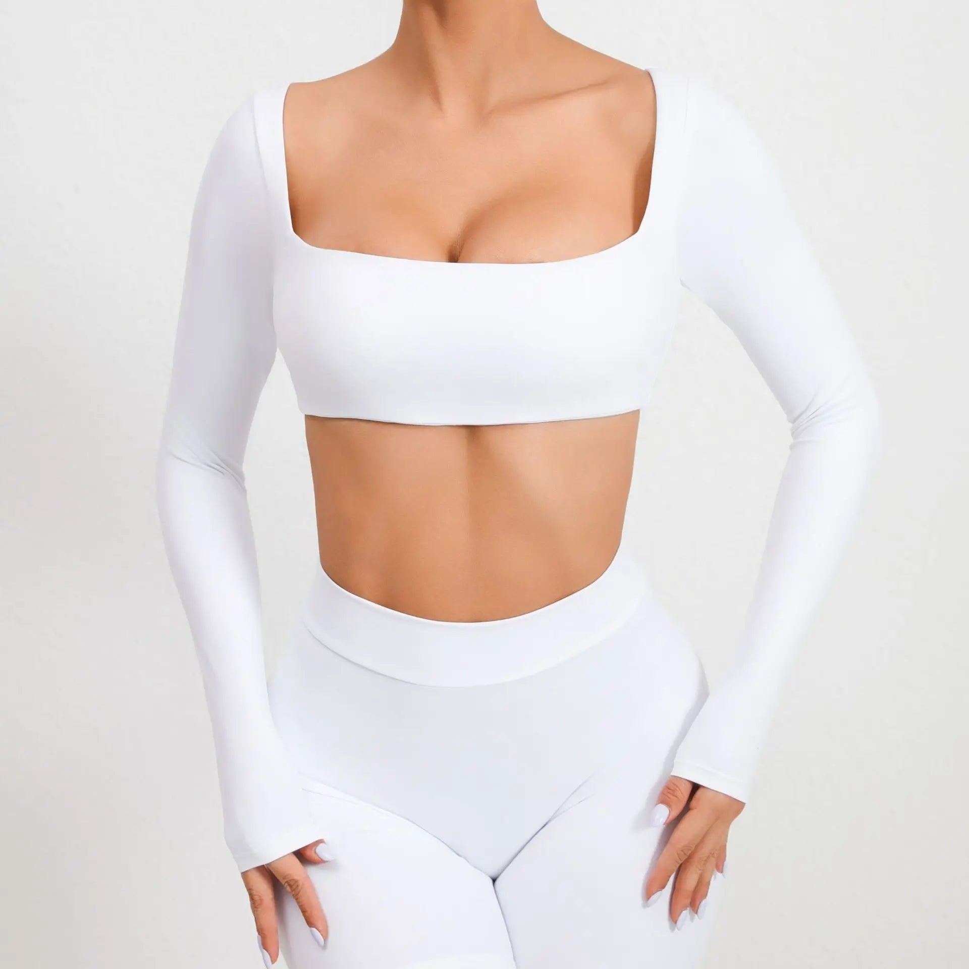 New Sport Shirt Women Clothes Sportswear Long Sleeve T-shirt for Fitness Yoga Wear Ladies Crop Top Gym Workout Top with Cups